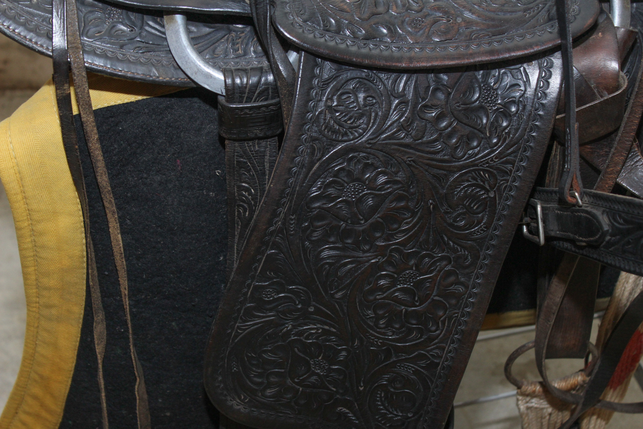 Western Saddle, Bridle, and Saddle Rack