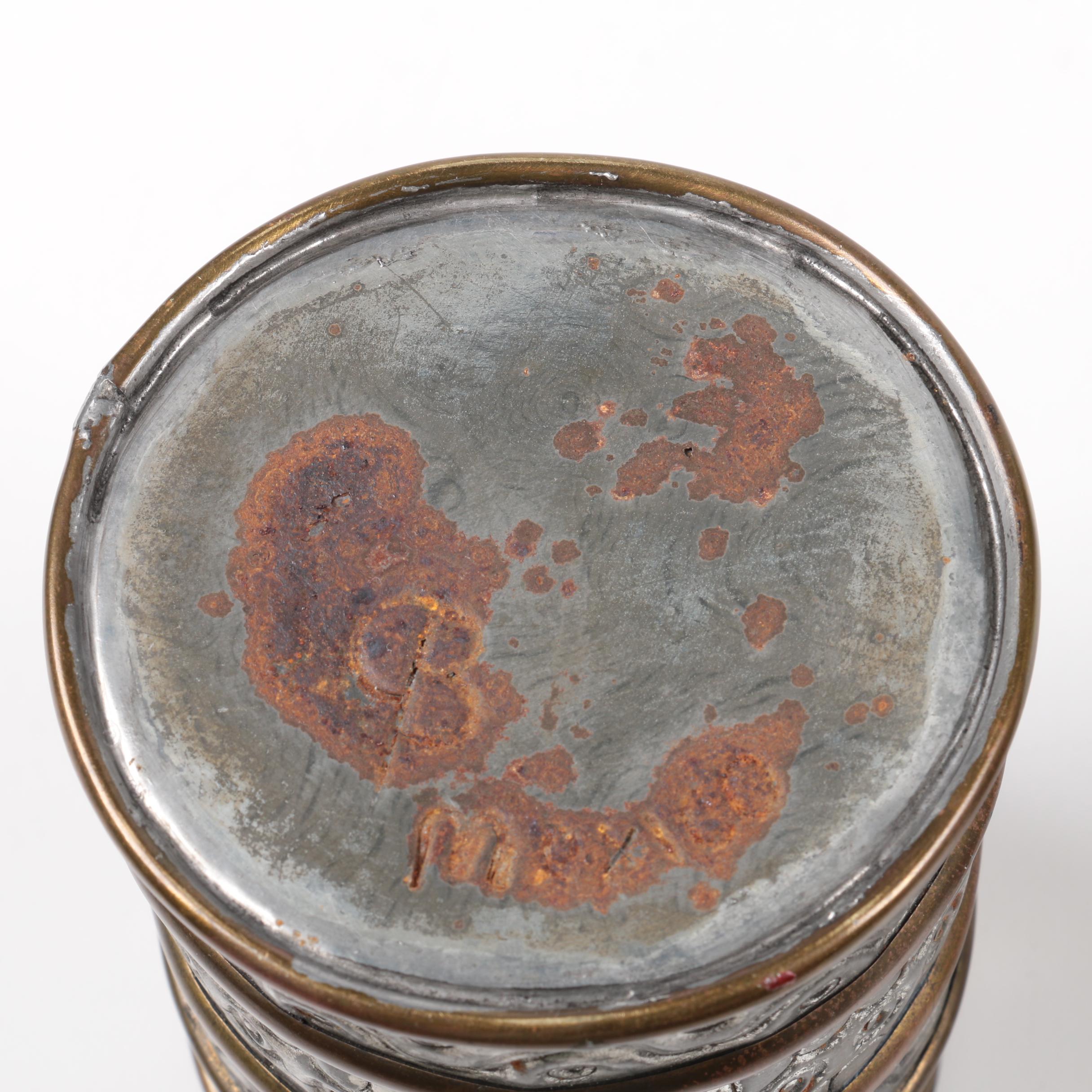 Vintage Gene Byron Mixed Metal Mexican Modernist Candlestick Holders