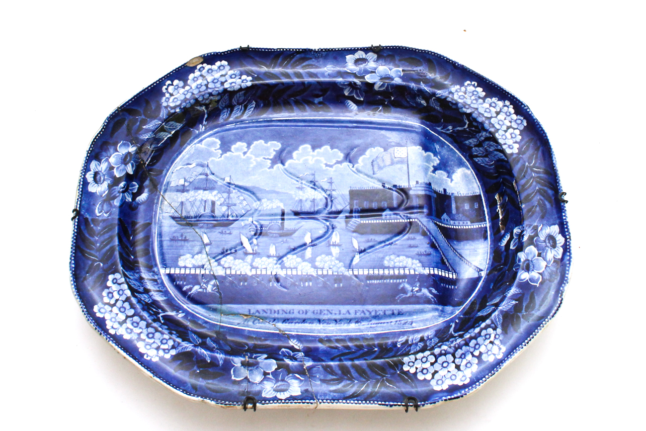 19th Century Clews Staffordshire General Lafayette Platter