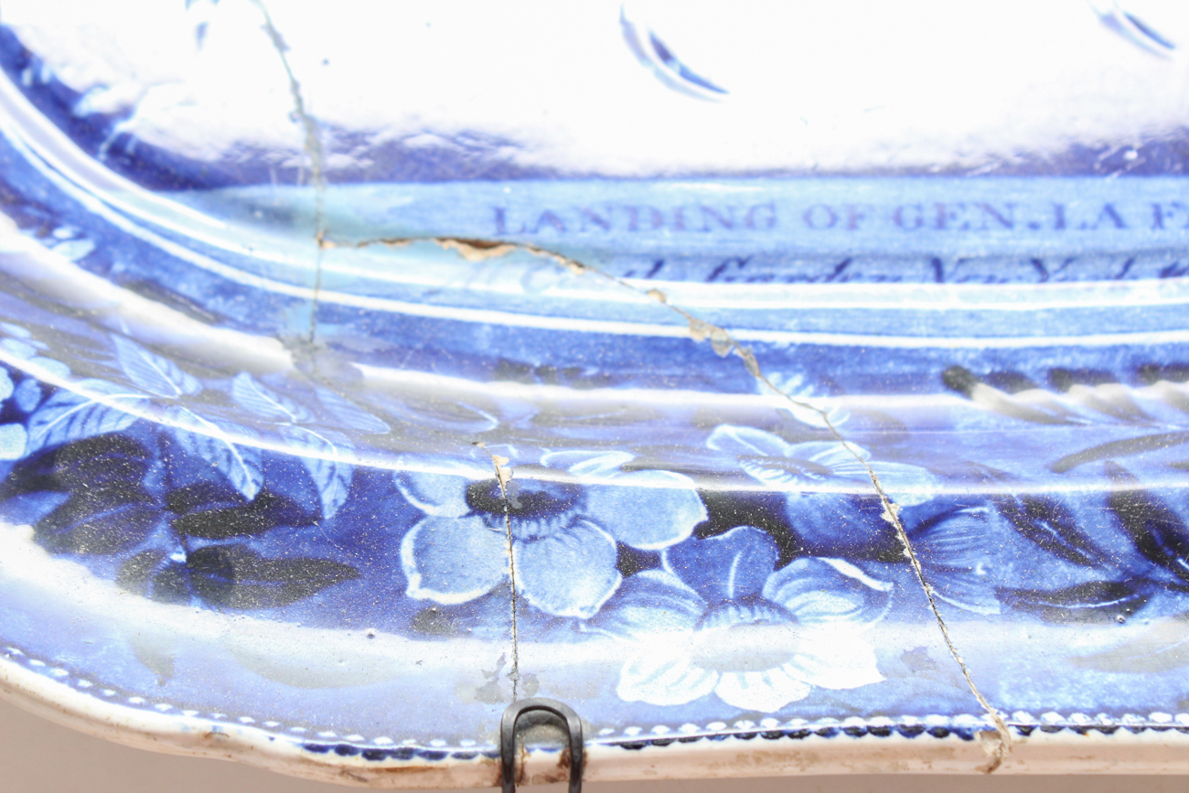 19th Century Clews Staffordshire General Lafayette Platter