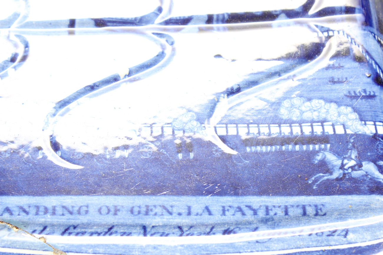 19th Century Clews Staffordshire General Lafayette Platter