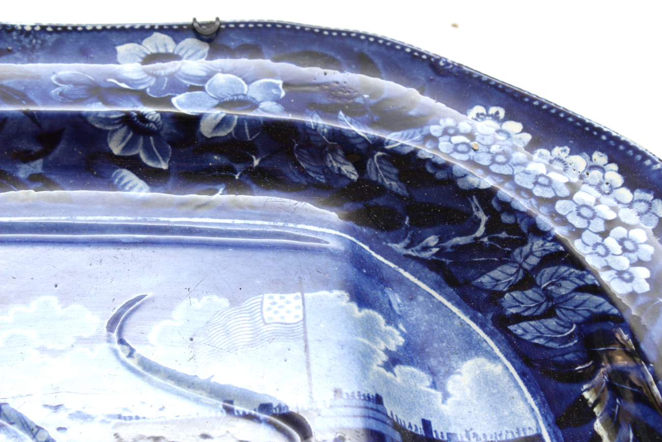 19th Century Clews Staffordshire General Lafayette Platter