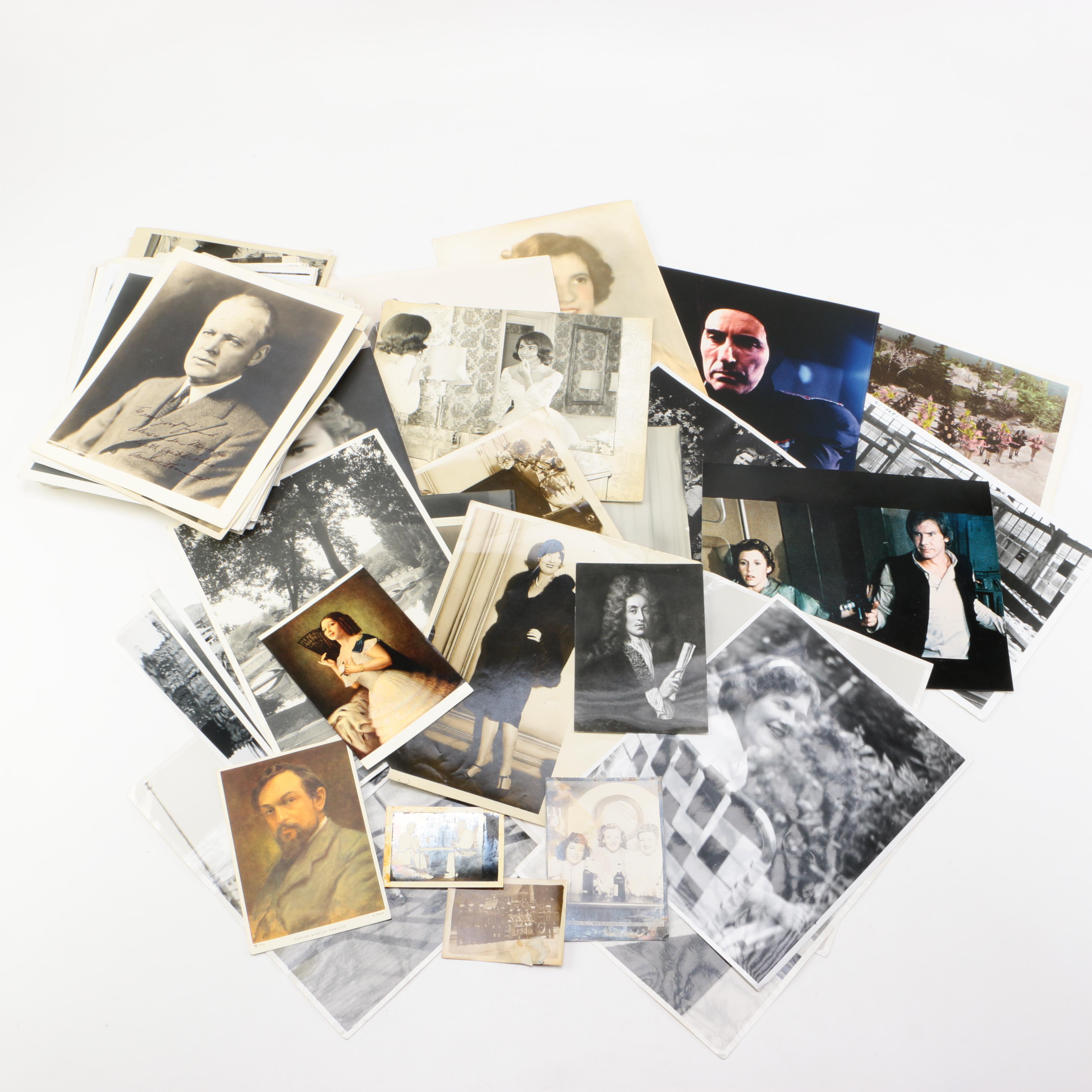 Collection of Vintage Photographs Including Film Production Stills