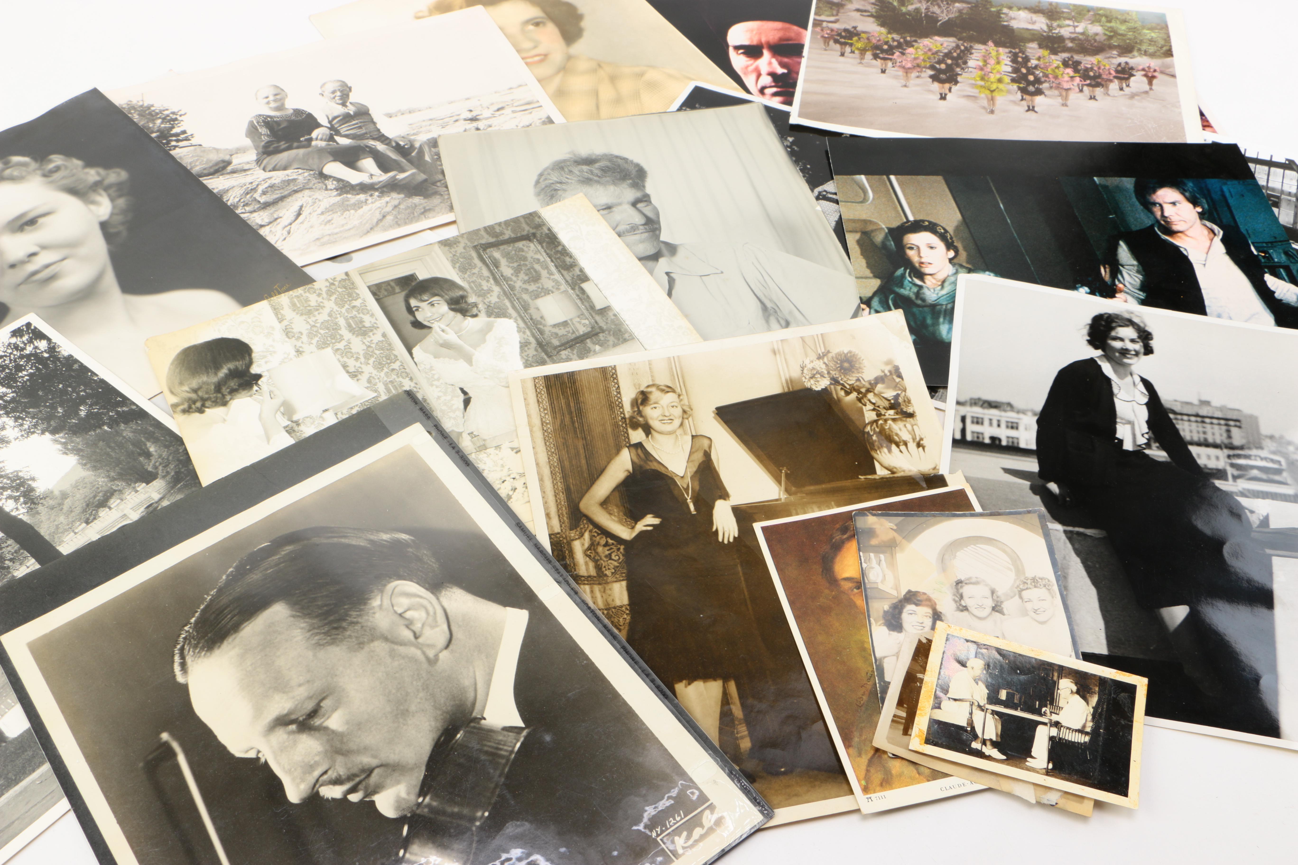 Collection of Vintage Photographs Including Film Production Stills