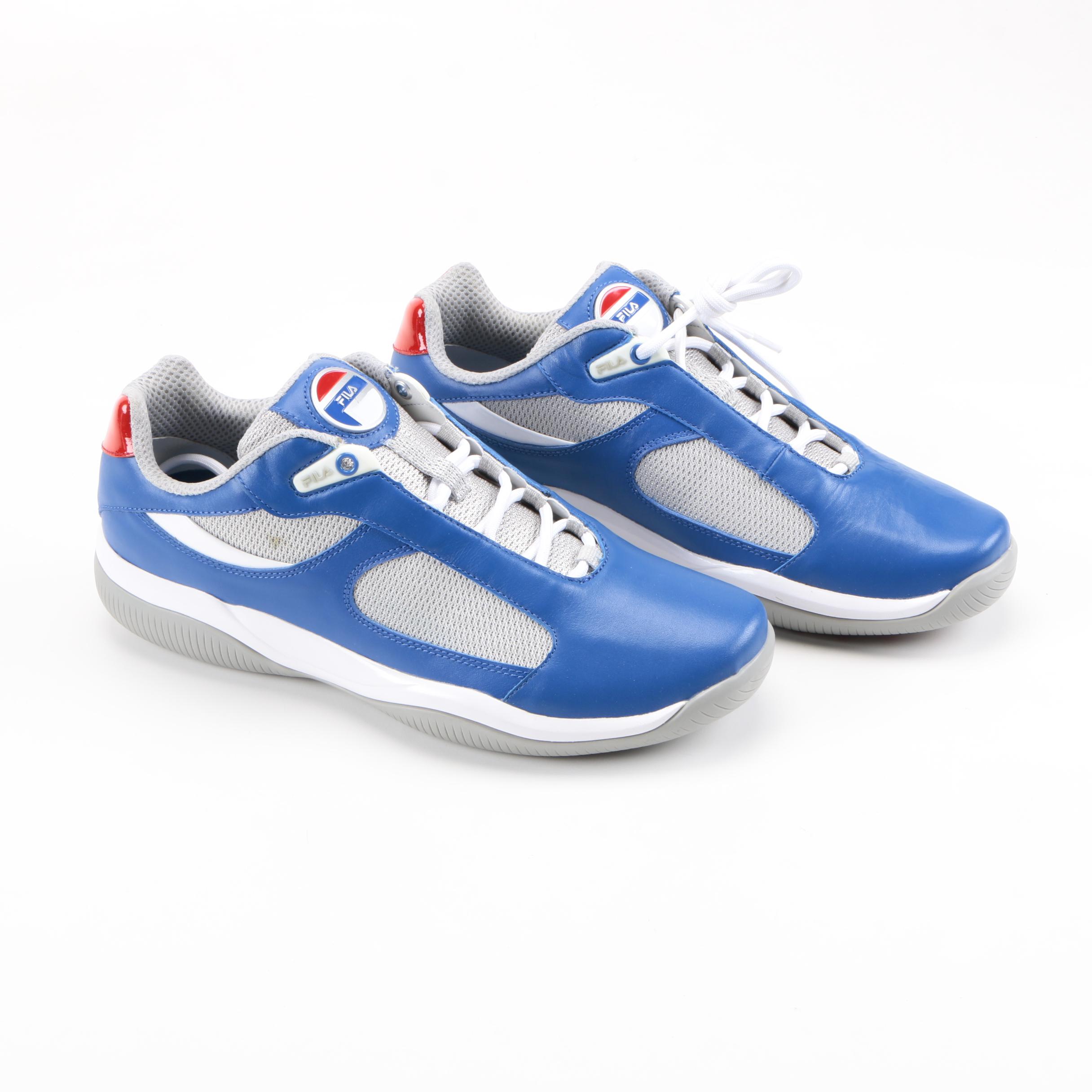 Men's Fila Helmsman Patent Leather Low Basketball Sneakers