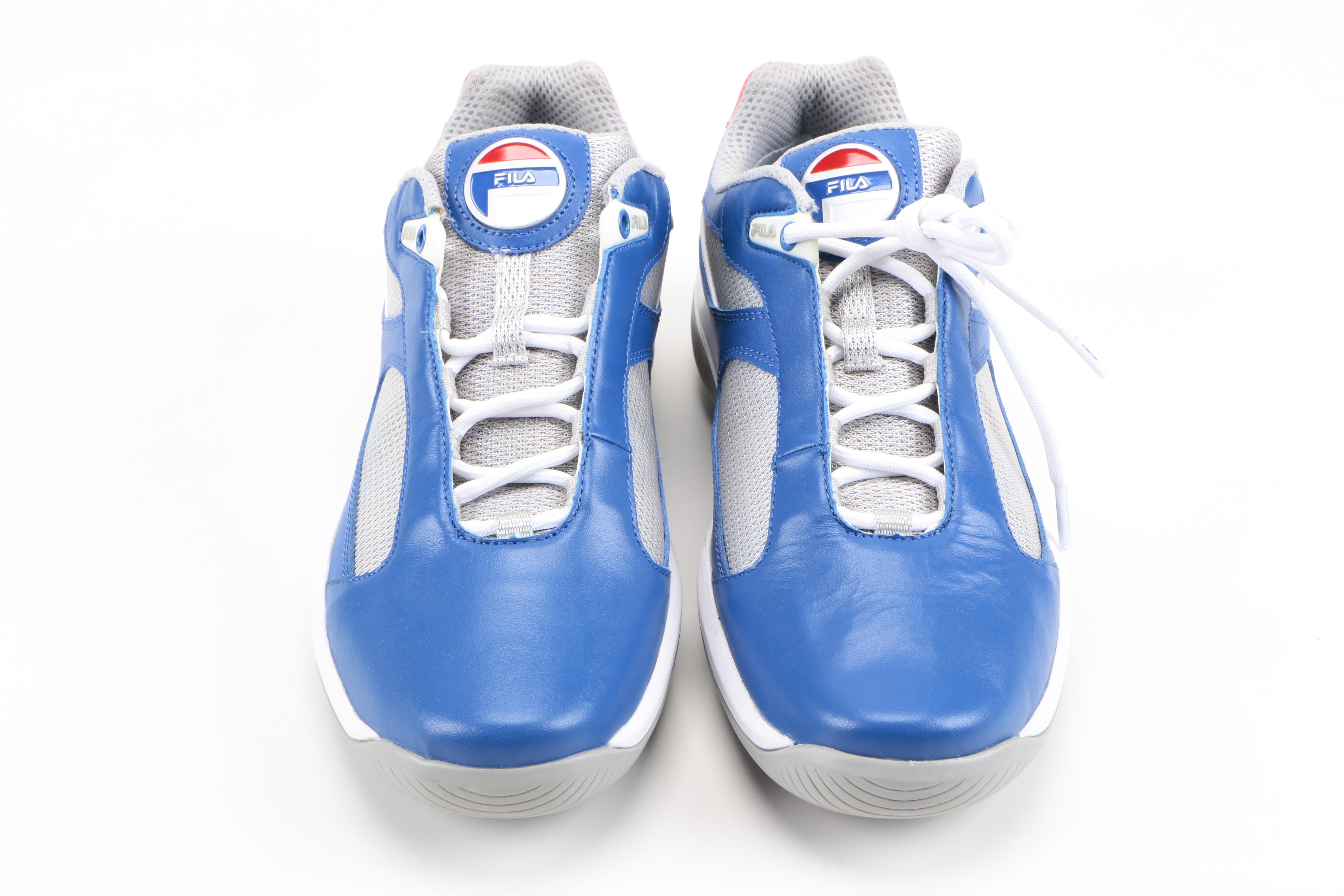 Men's Fila Helmsman Patent Leather Low Basketball Sneakers