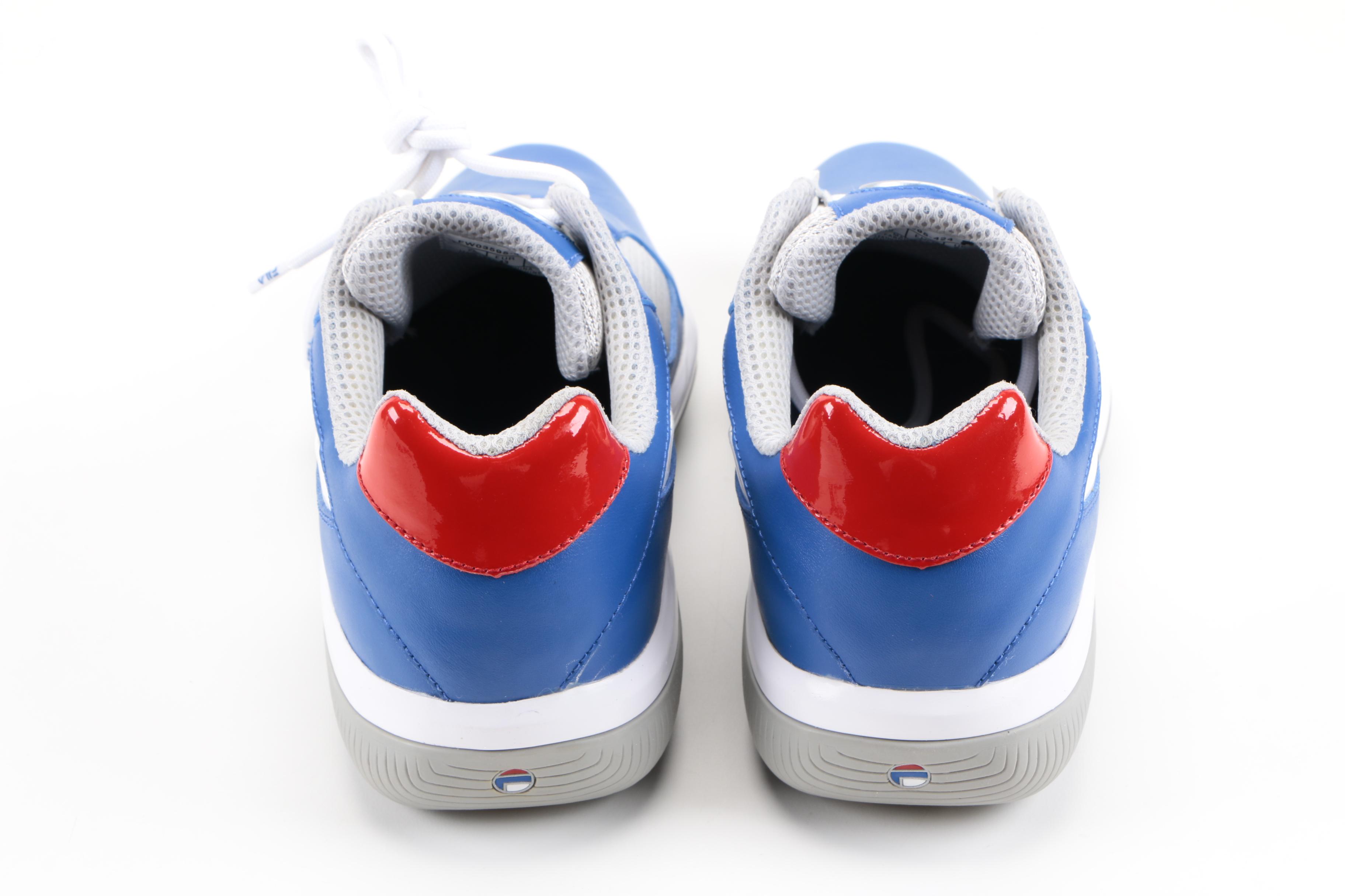 Men's Fila Helmsman Patent Leather Low Basketball Sneakers