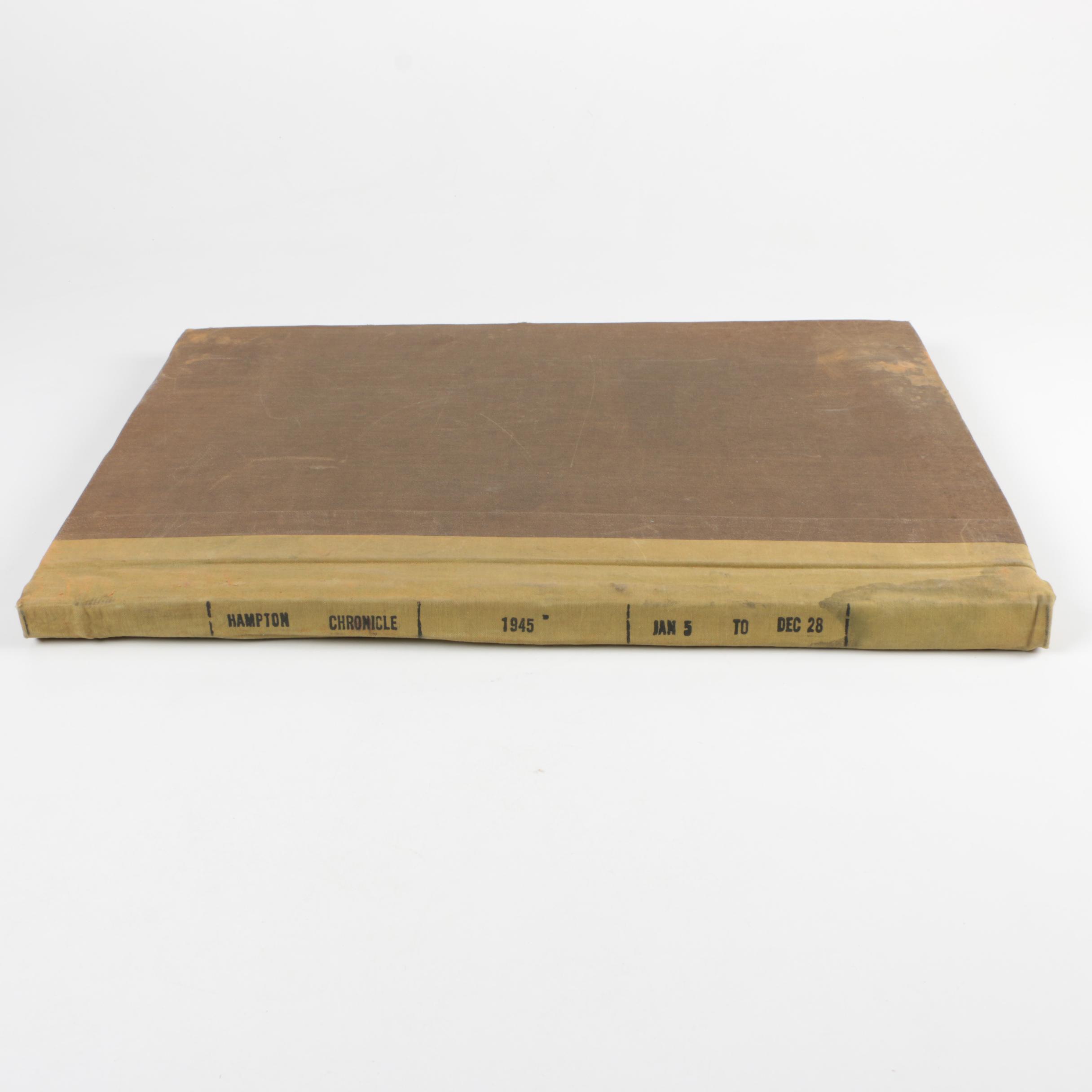 1945 "Hampton Chronicle" Bound Newspaper Collection