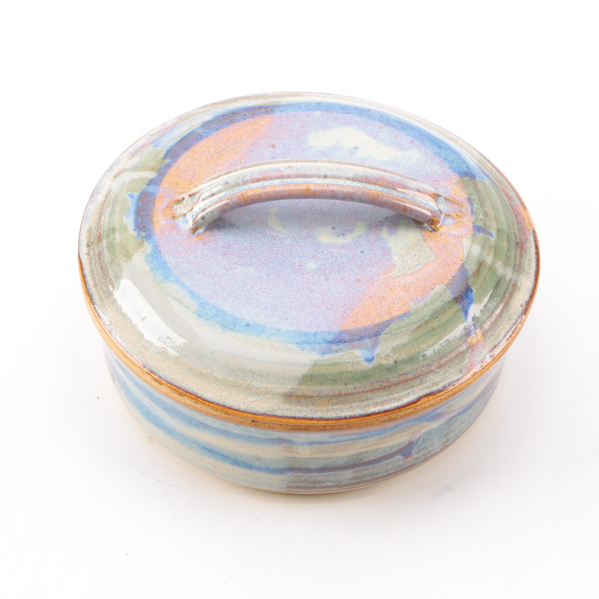 Signed Hand Thrown Stoneware Tableware Featuring Benner