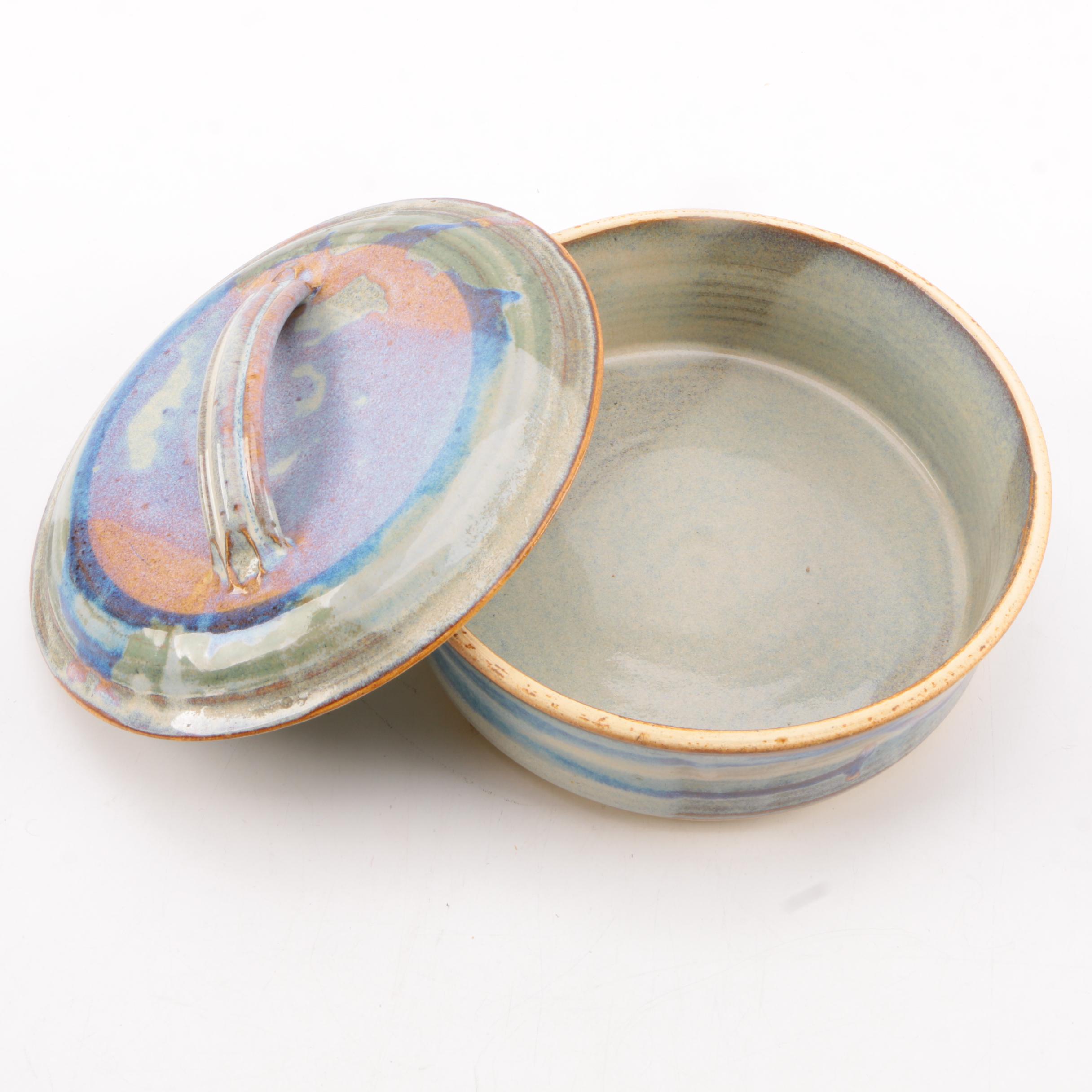 Signed Hand Thrown Stoneware Tableware Featuring Benner