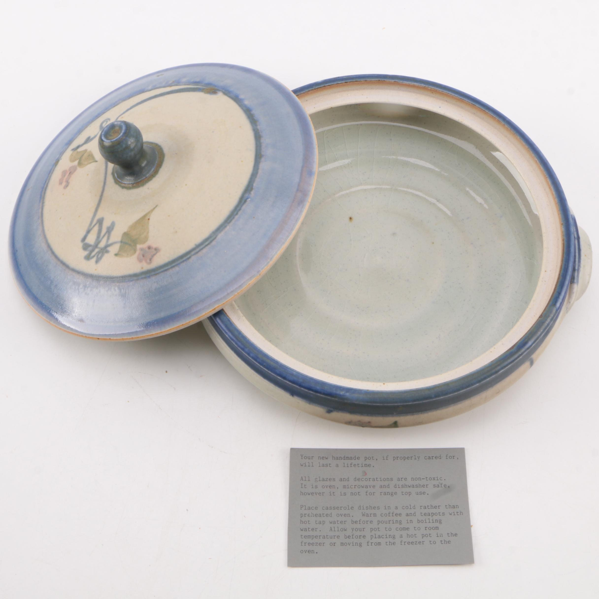 Signed Hand Thrown Stoneware Tableware Featuring Benner