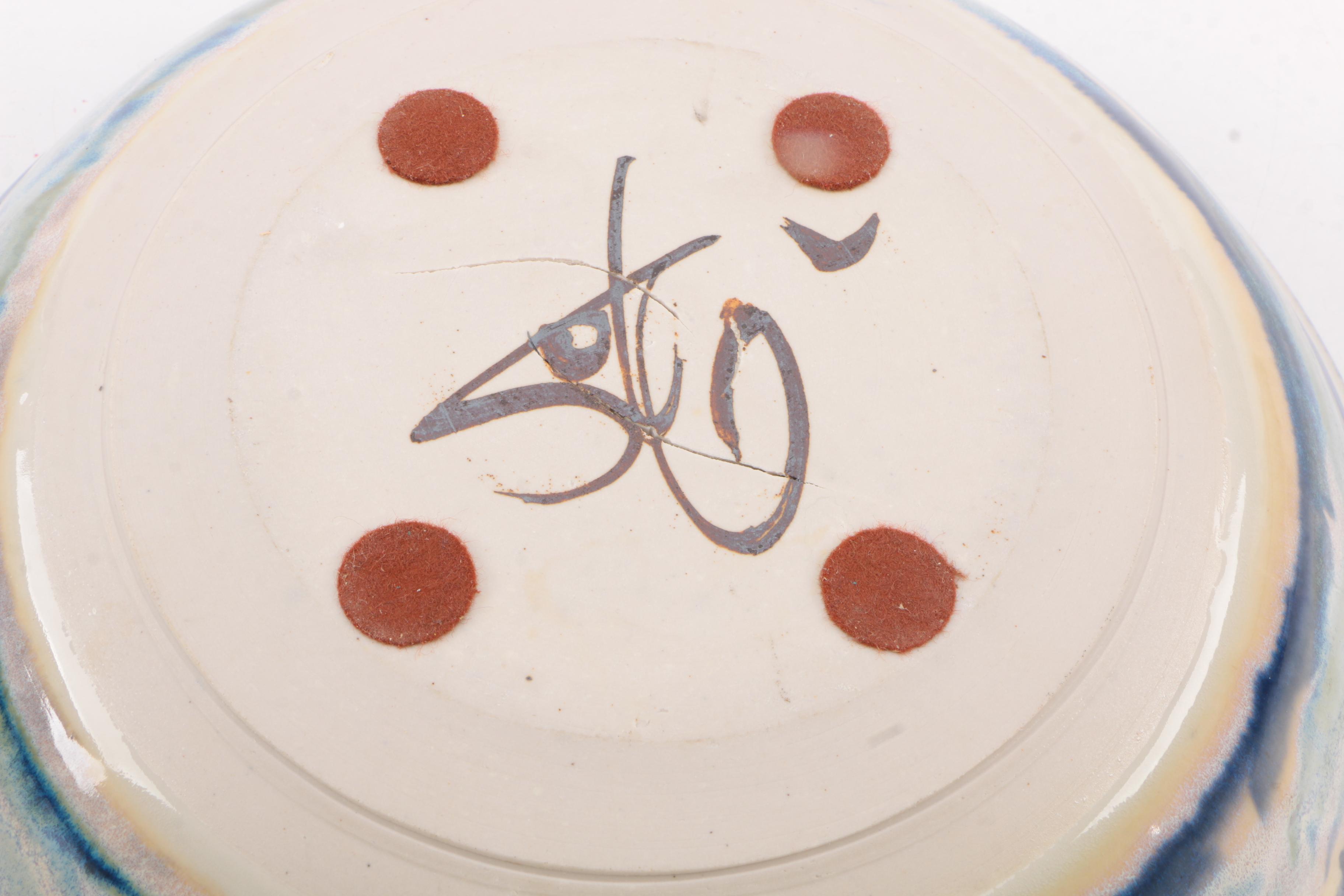 Signed Hand Thrown Stoneware Tableware Featuring Benner