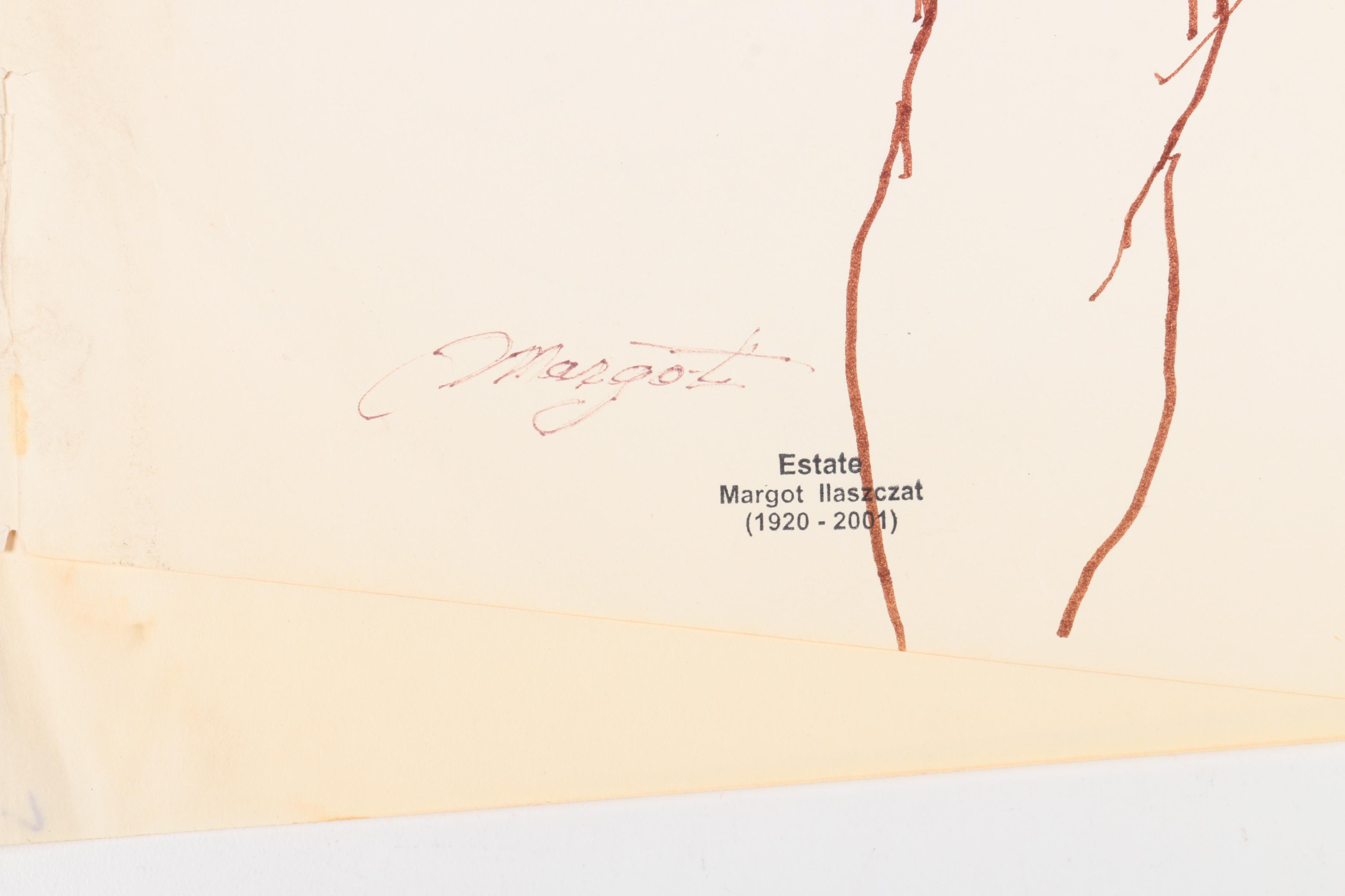 Margot Ilaszczat Nude Figure Drawings on Paper