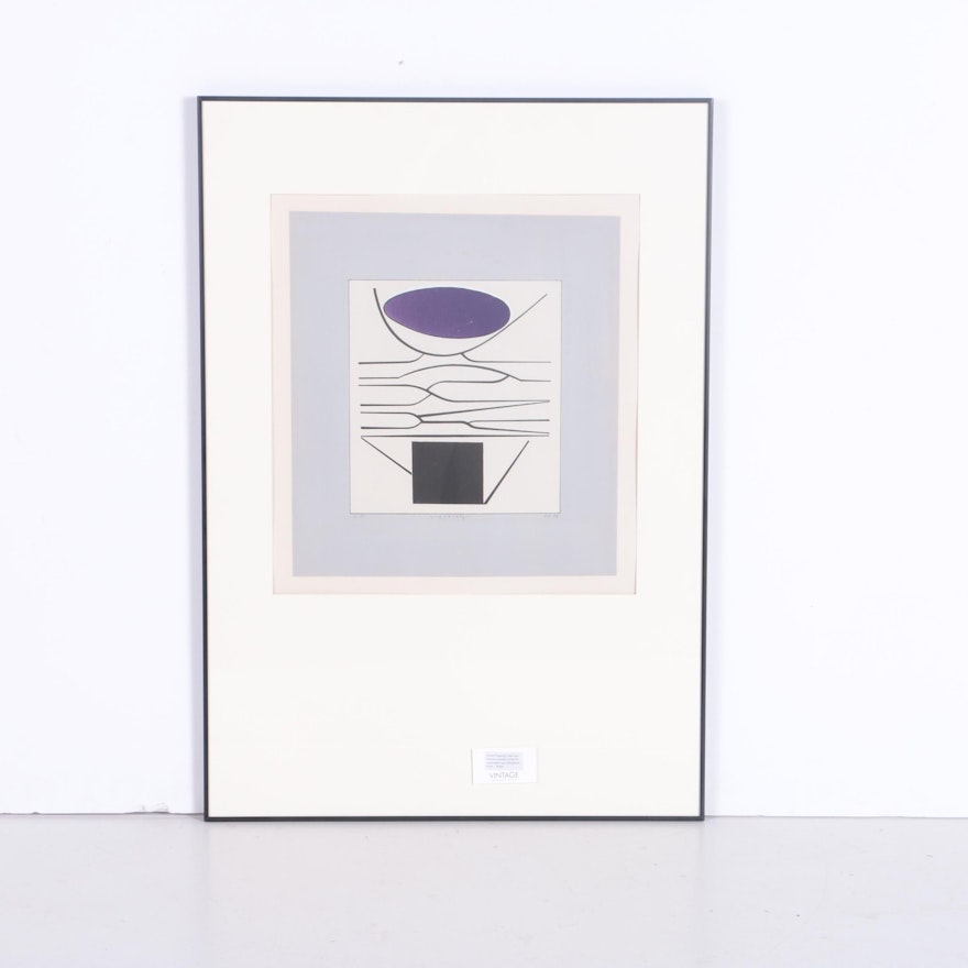 Victor Vasarely  Limited Edition Lithograph "Talabor-Rel"