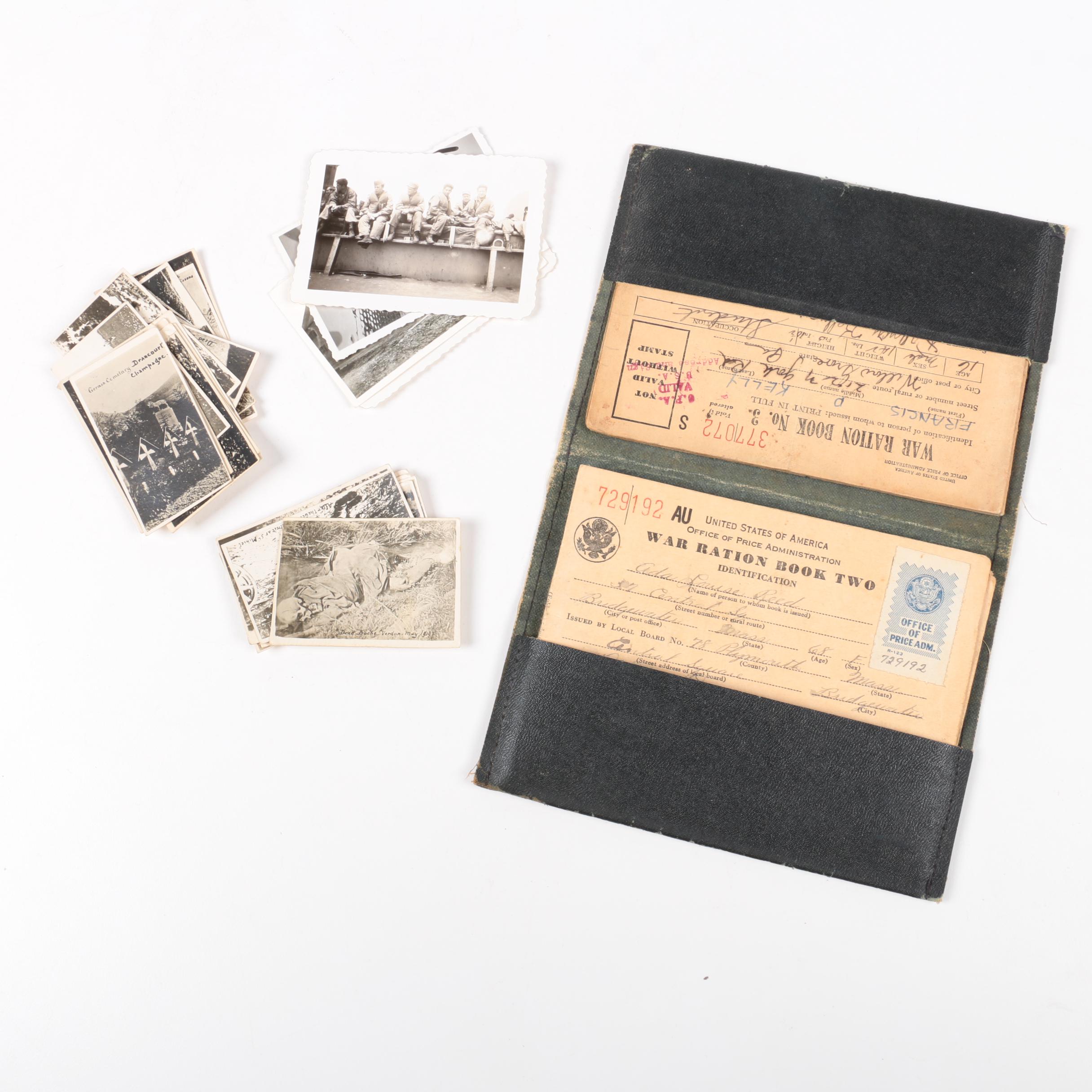 War Memorabilia Including Photographs and Framed Ambrotype