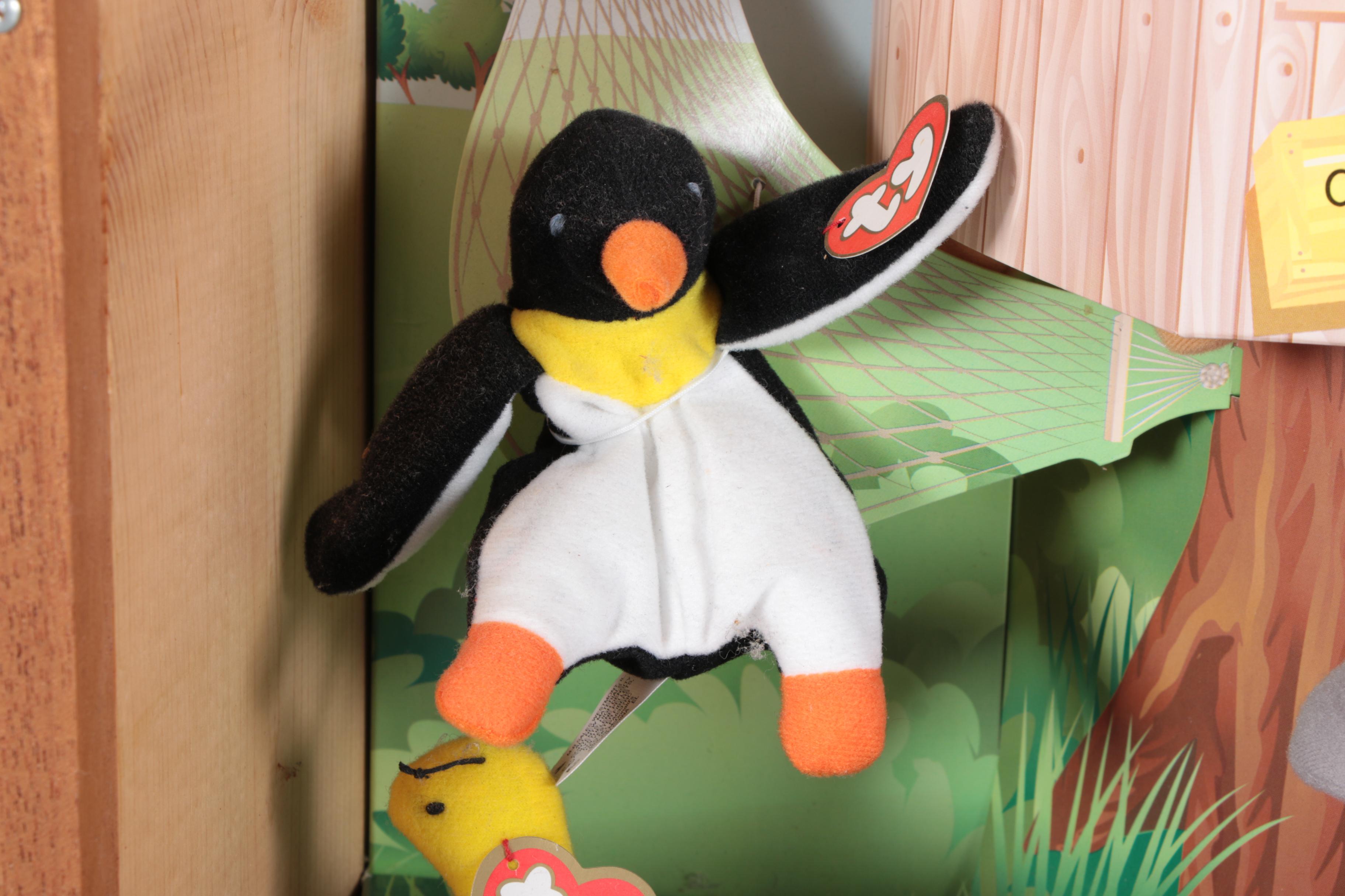 McDonald's Happy Meal Ty Teenie Beanie Babies in Wooden Case Display