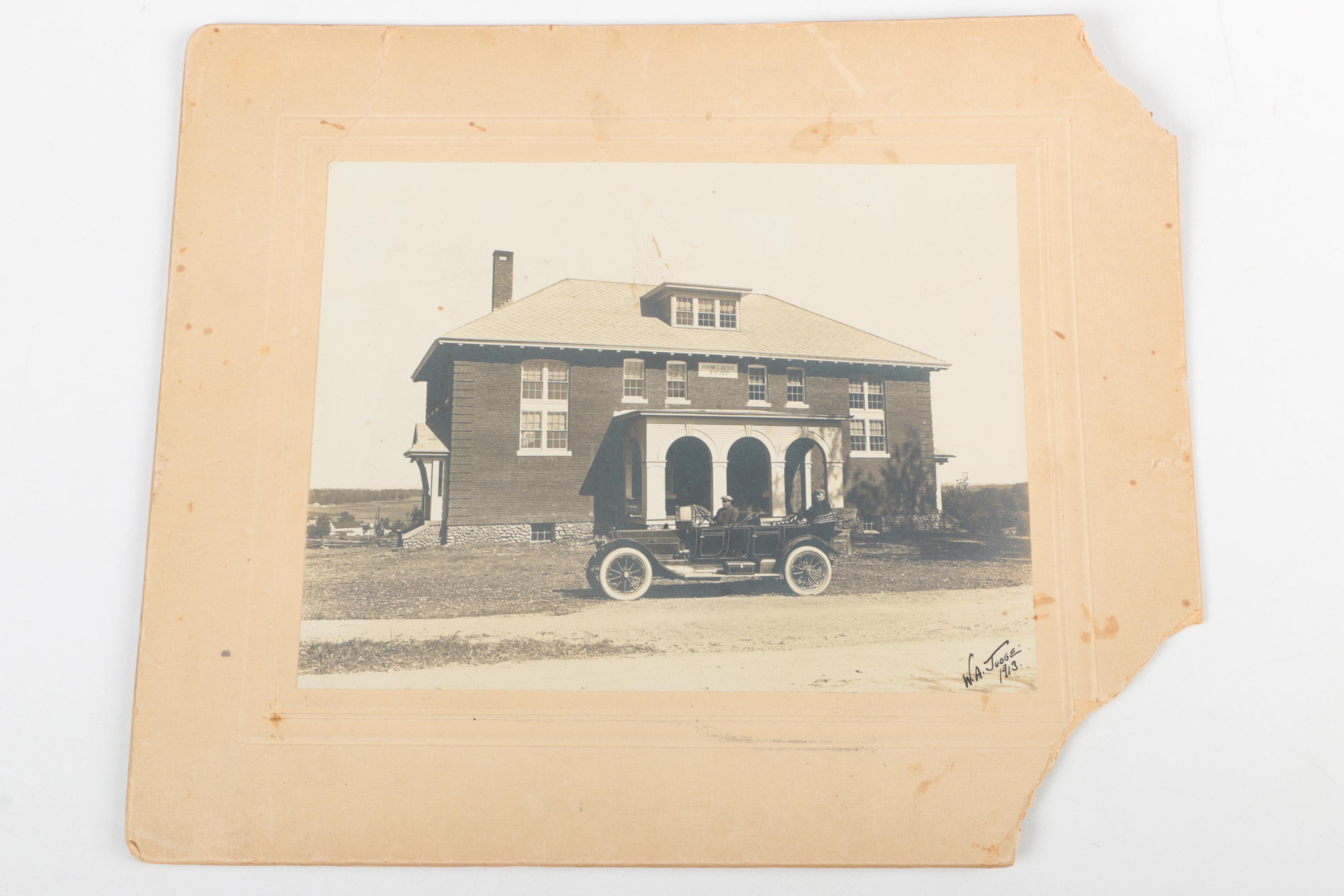 Vintage Photographs of Houses and Groups of People