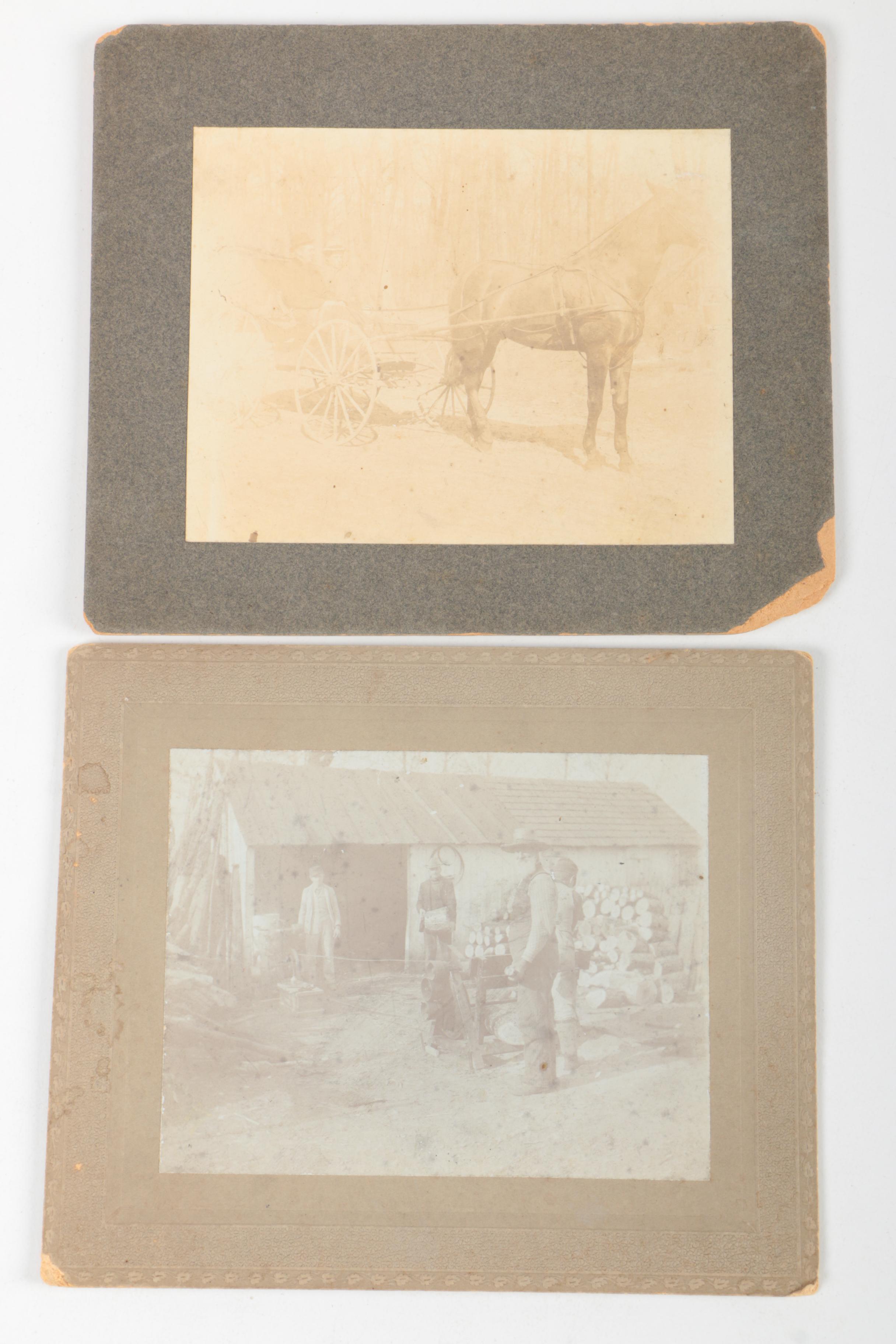 Vintage Photographs of Houses and Groups of People