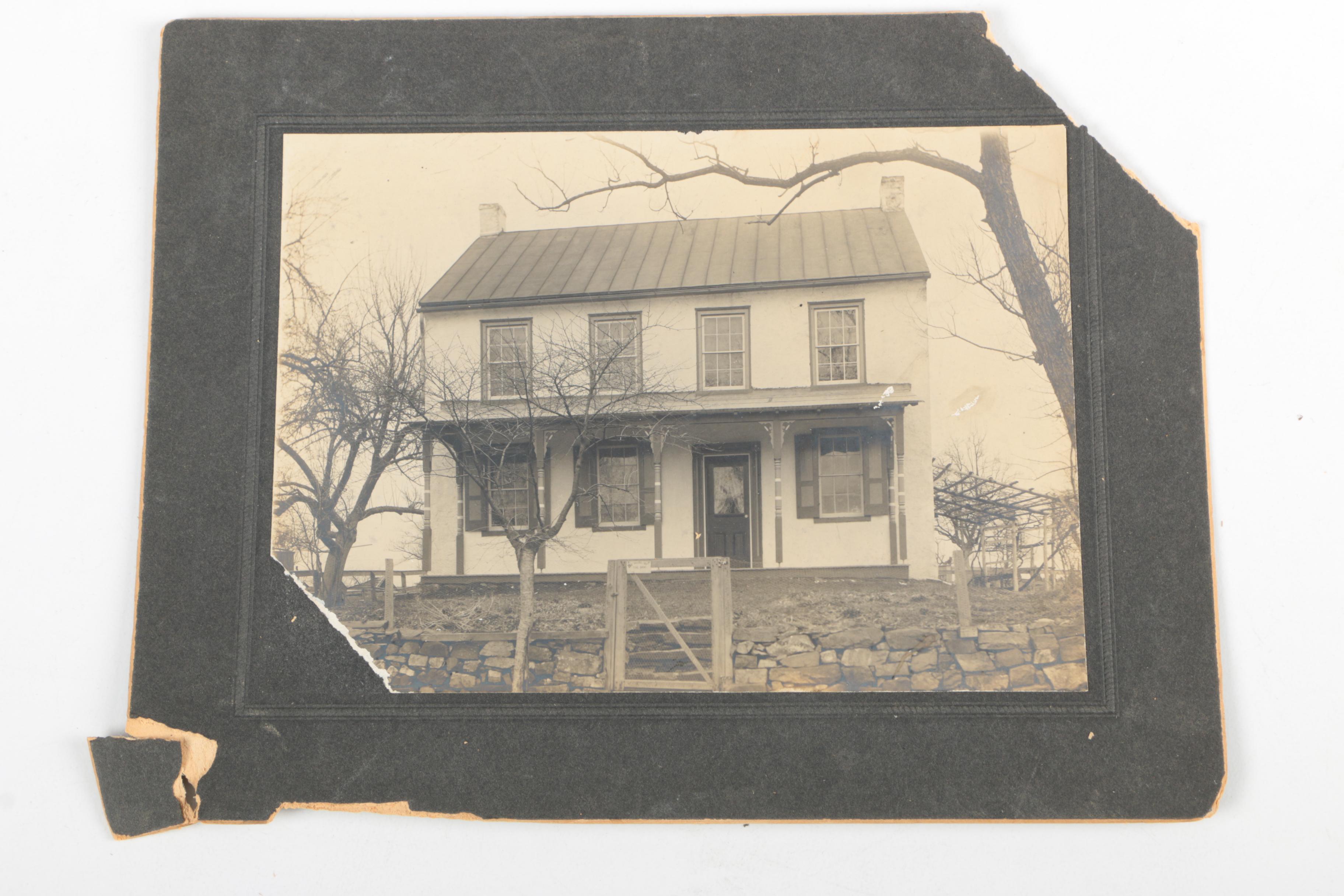 Vintage Photographs of Houses and Groups of People