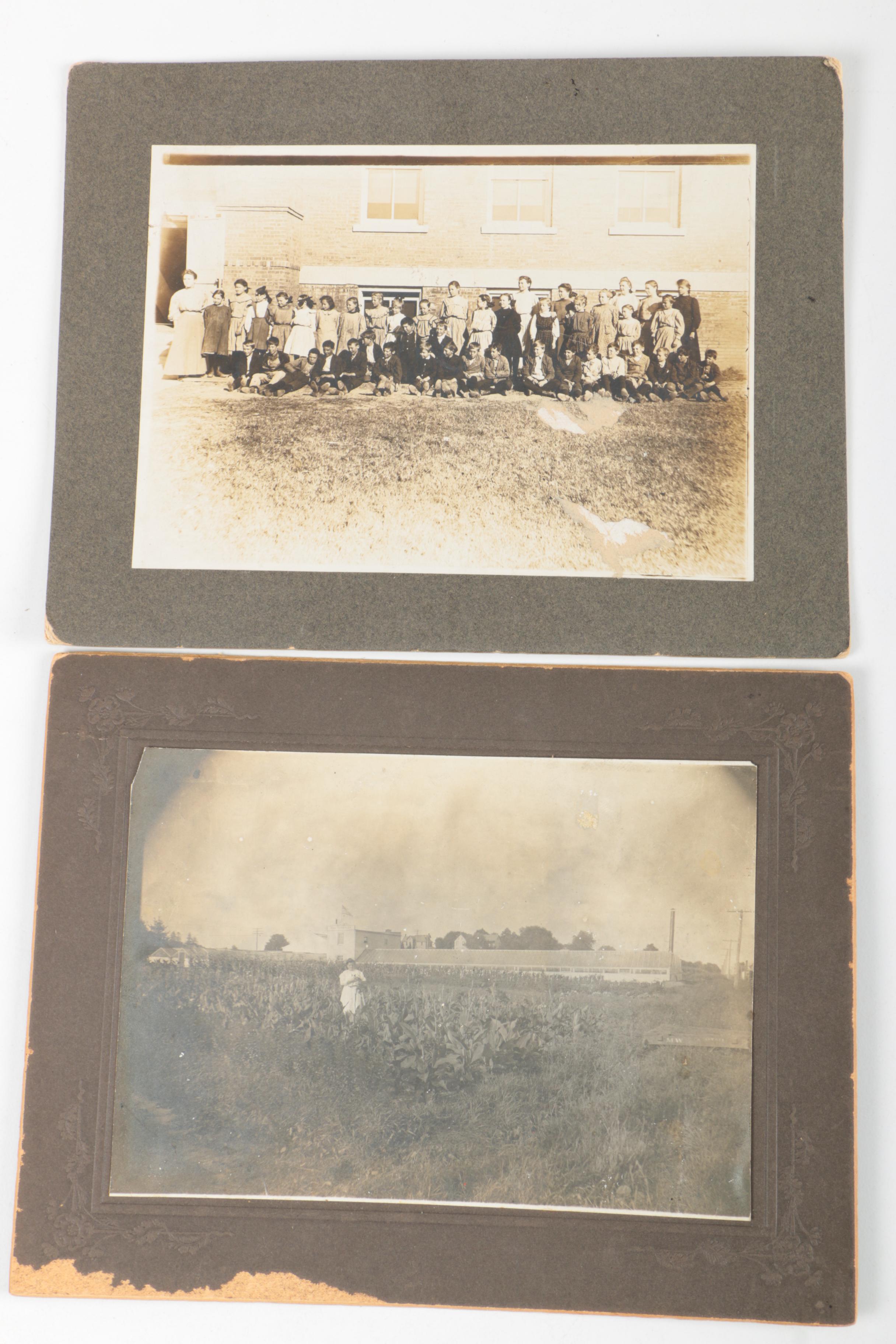 Vintage Photographs of Houses and Groups of People