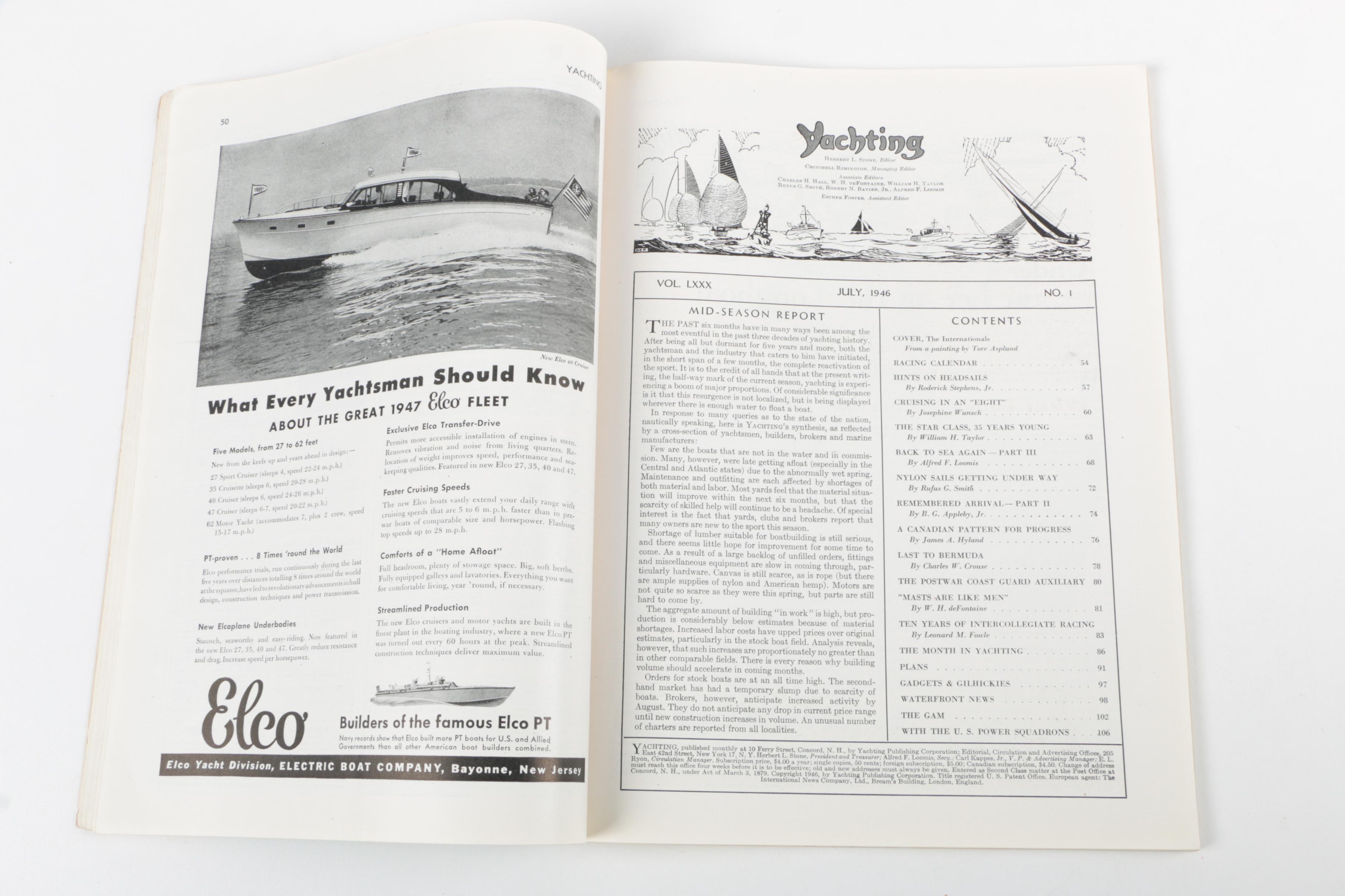 1940s "Yachting" Magazines