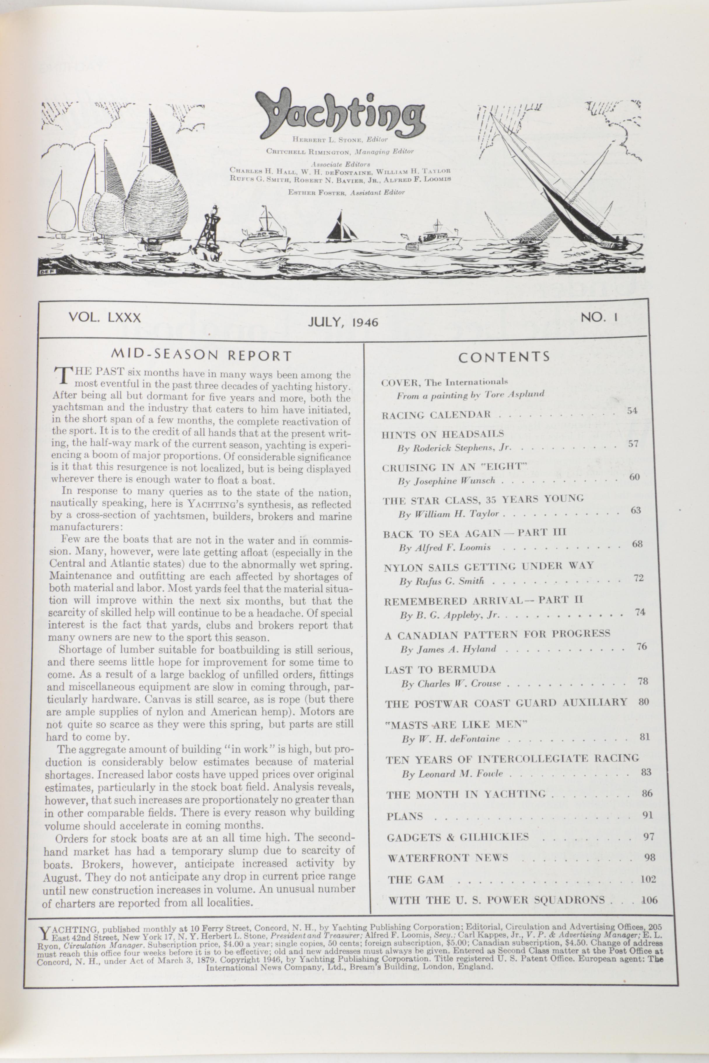 1940s "Yachting" Magazines