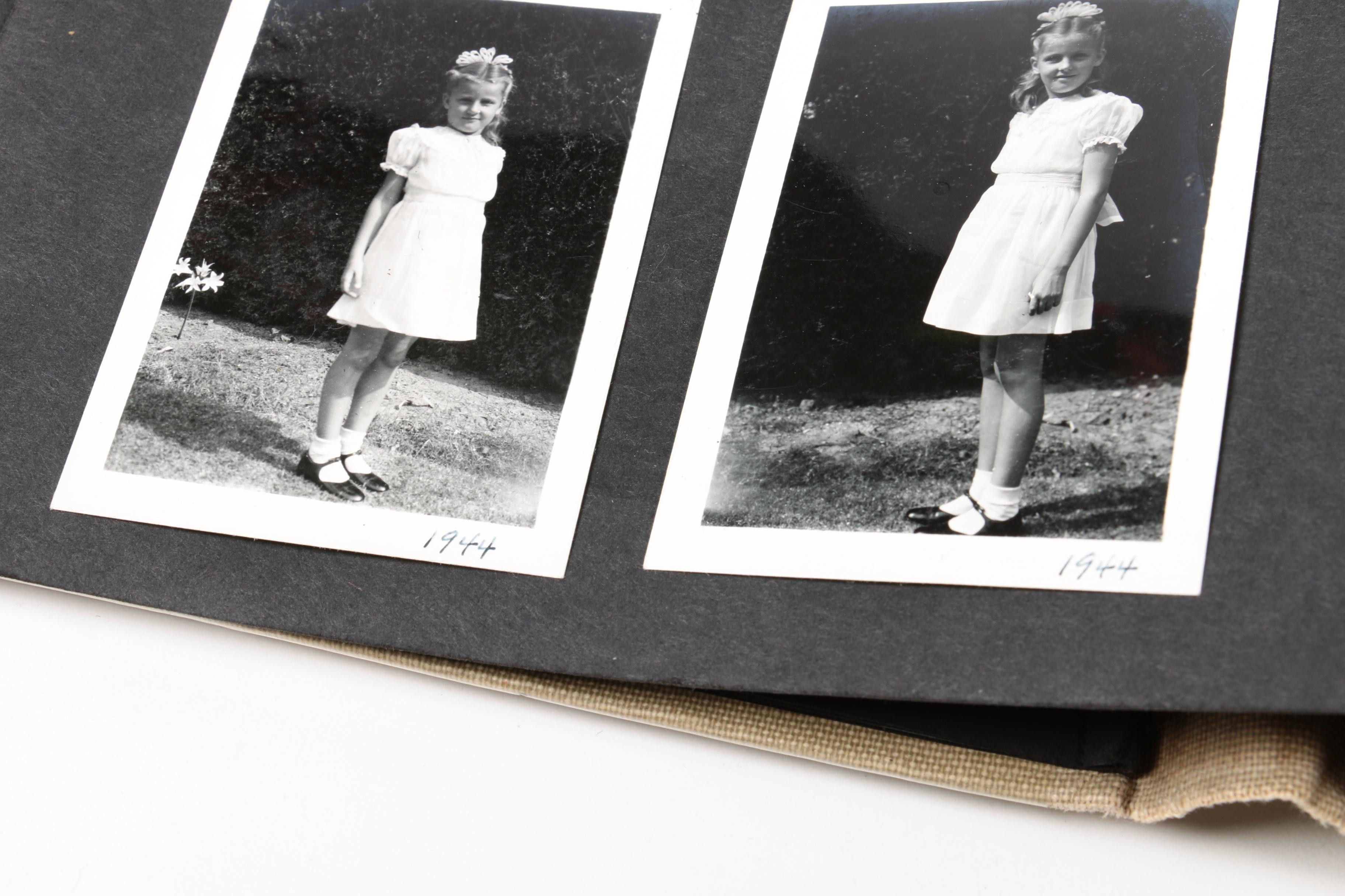 Vintage Photo Album with Family Photographs