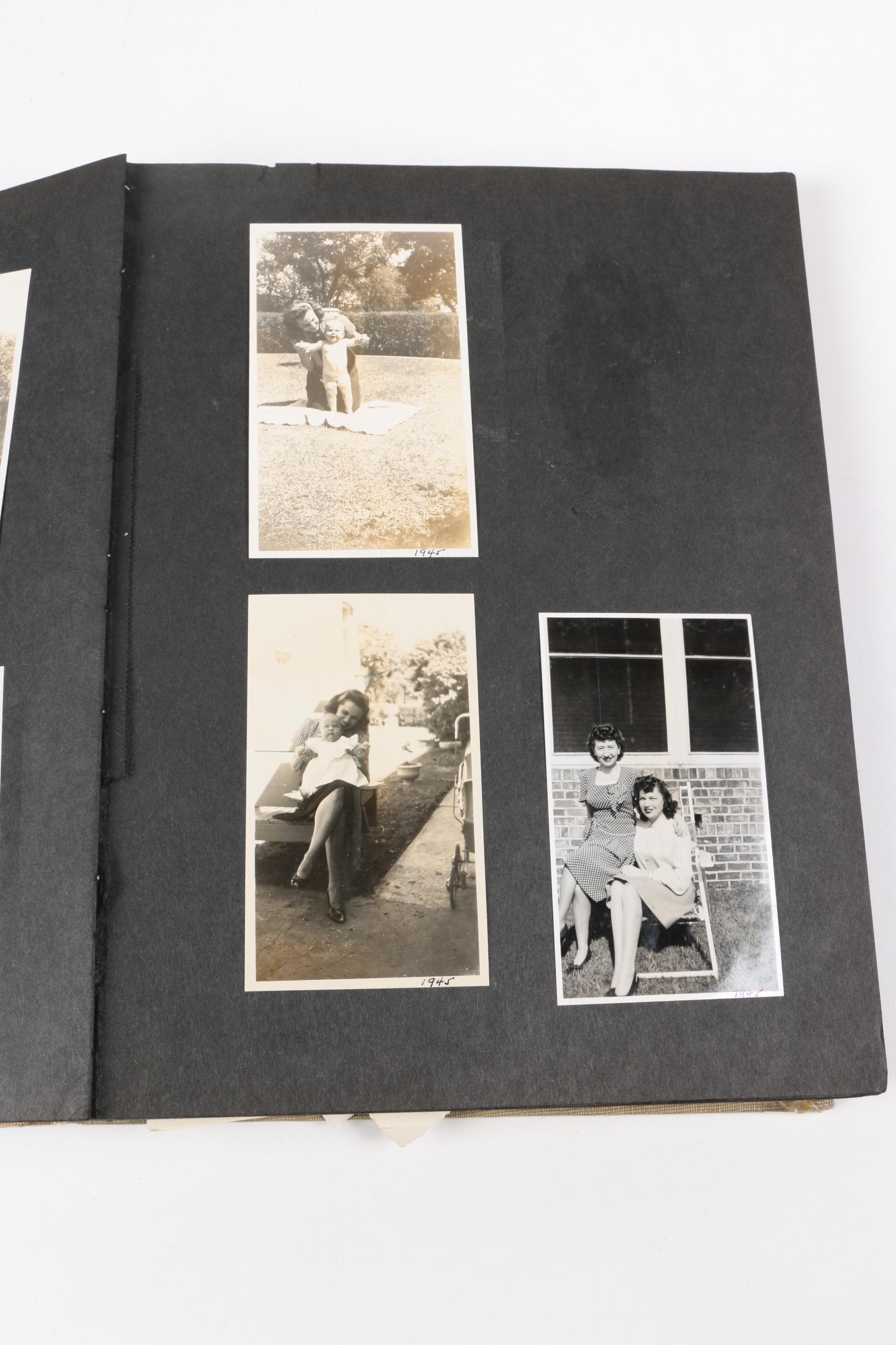 Vintage Photo Album with Family Photographs