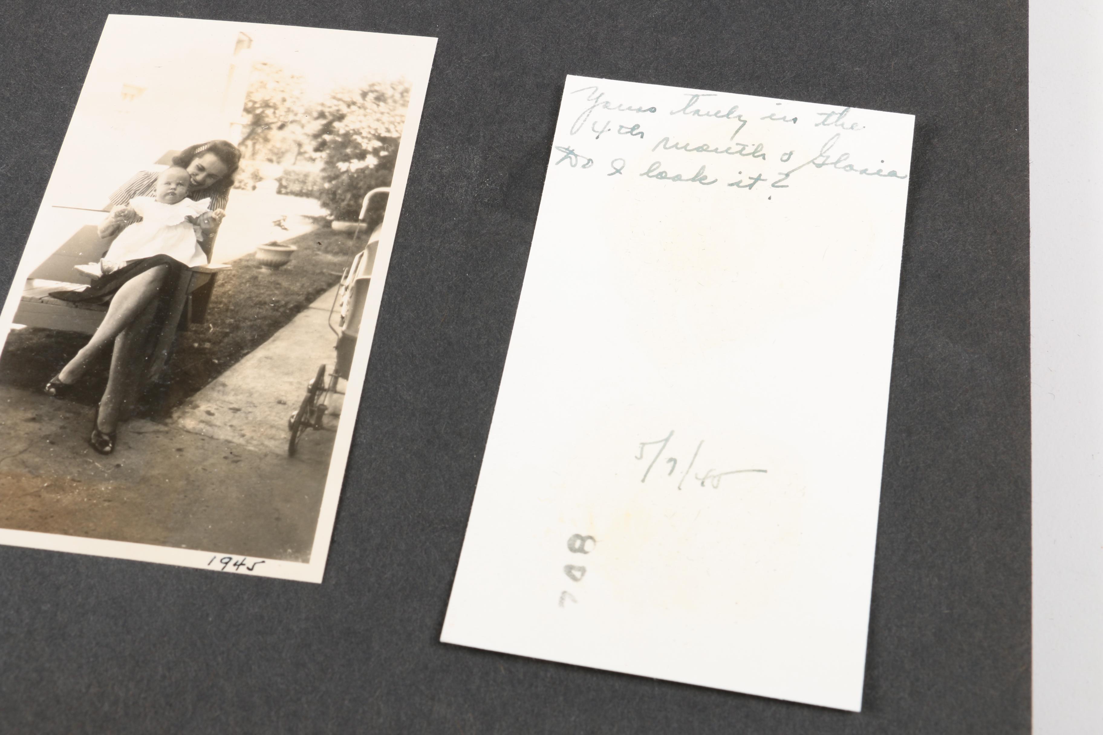 Vintage Photo Album with Family Photographs