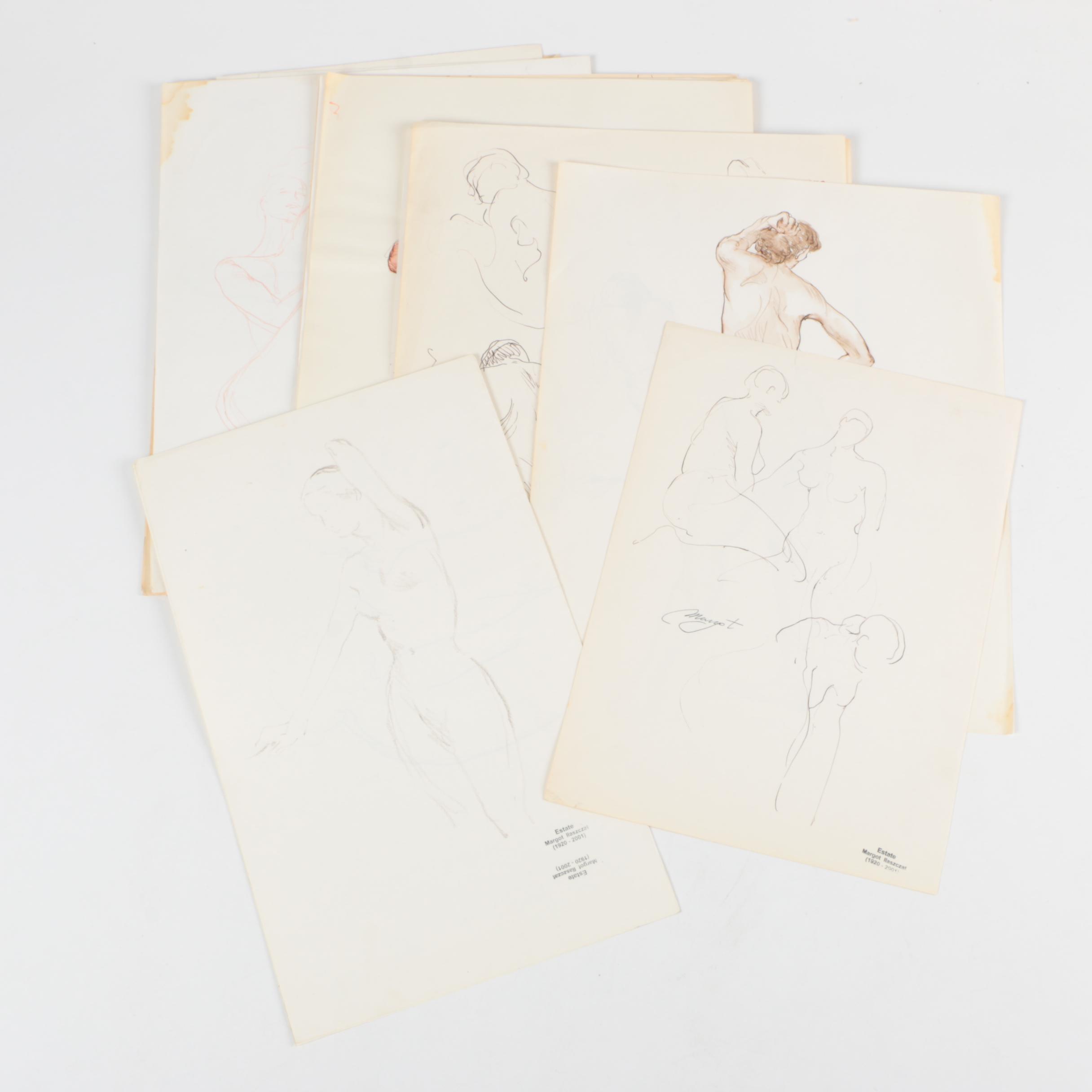 Margot Ilaszczat Nude Figure Drawings