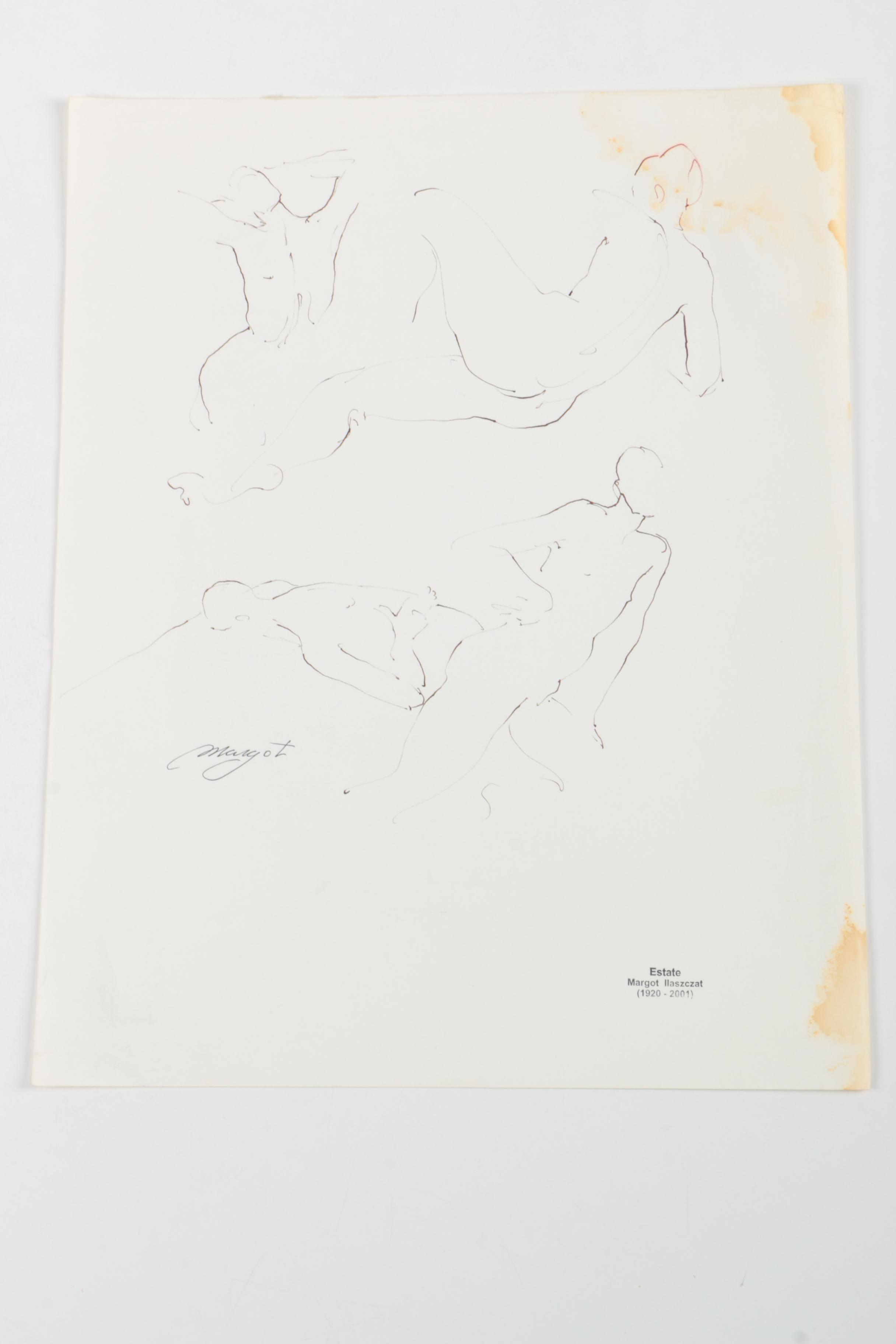 Margot Ilaszczat Nude Figure Drawings