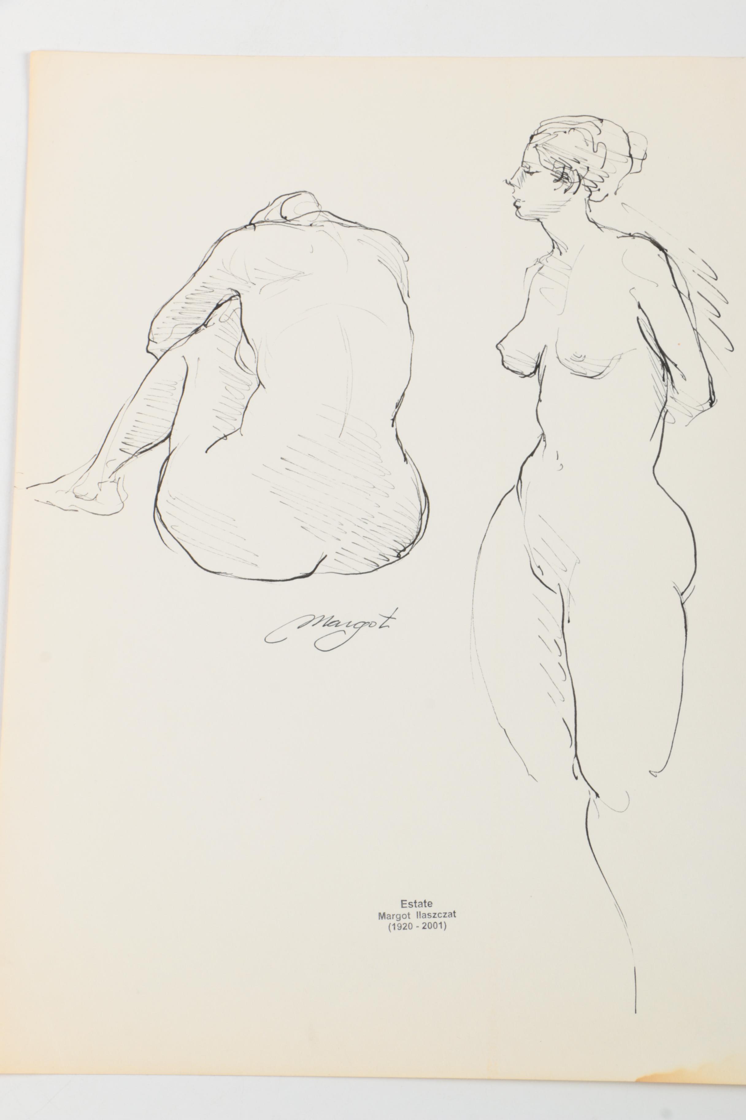 Margot Ilaszczat Nude Figure Drawings
