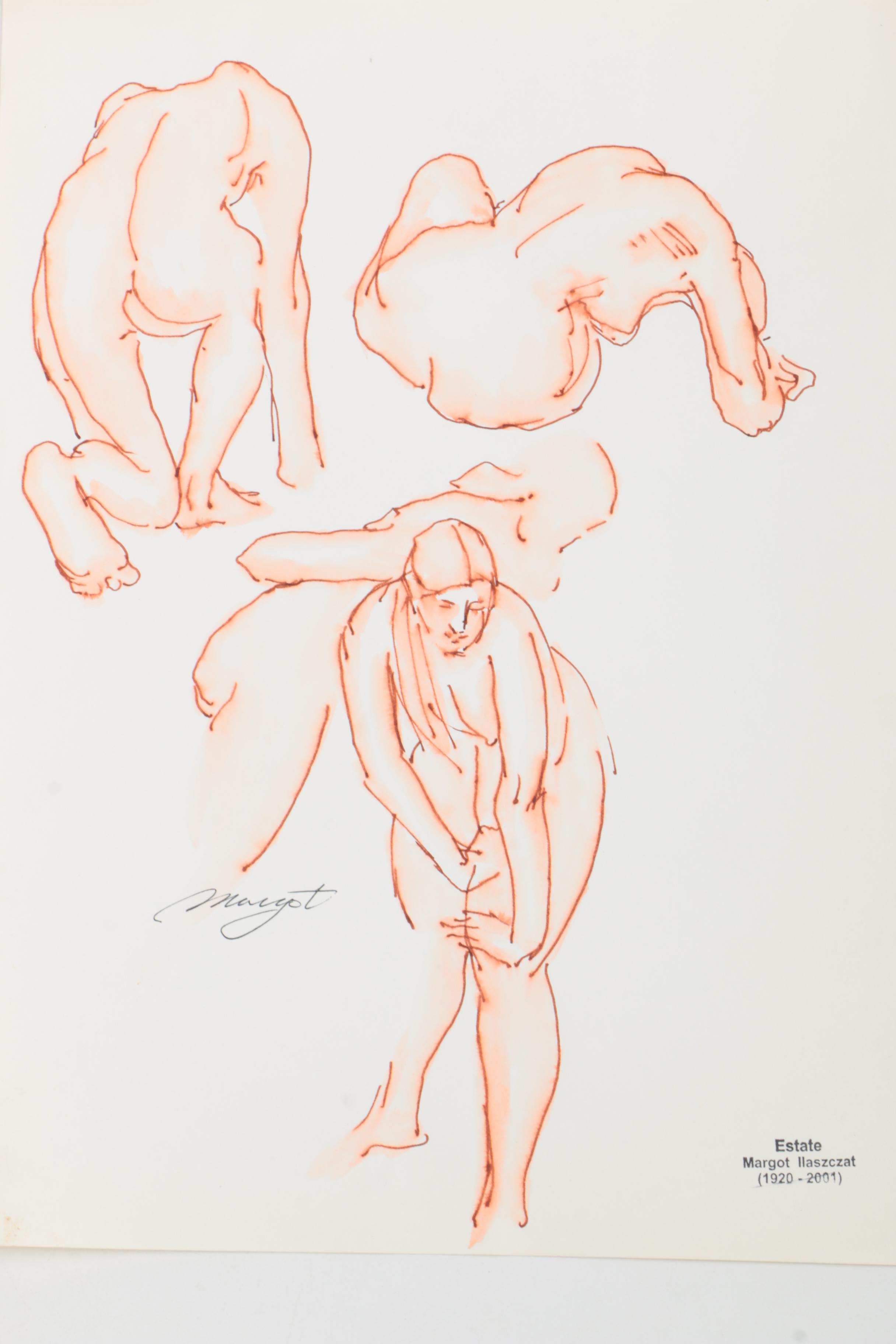 Margot Ilaszczat Nude Figure Drawings
