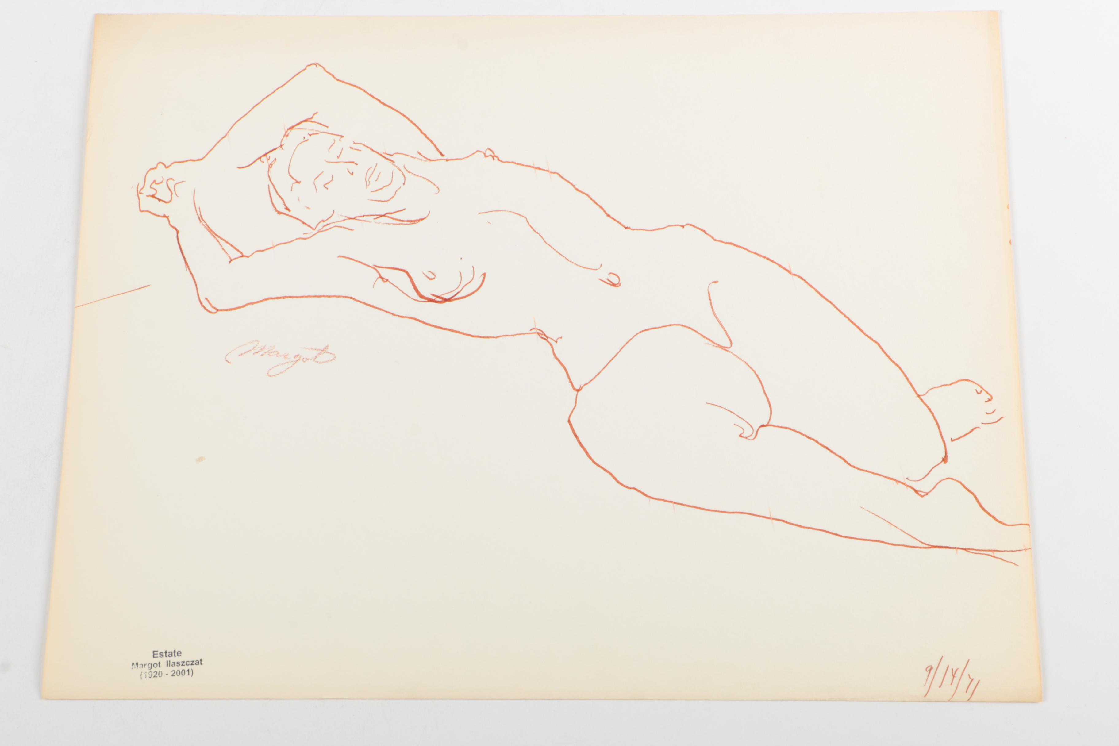 Margot Ilaszczat Nude Figure Drawings