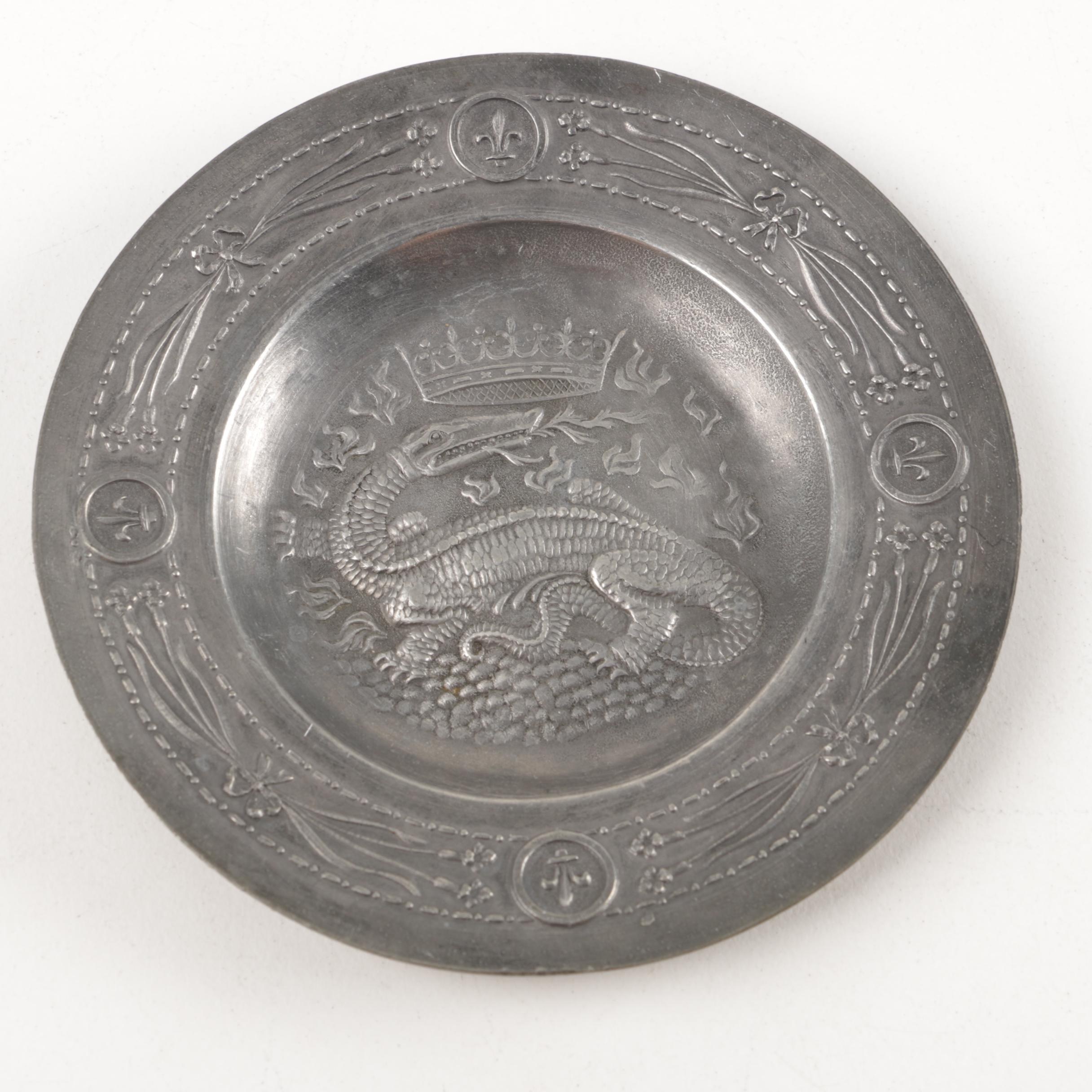 Silver Plate and Pewter Dishes with Dutch Tin