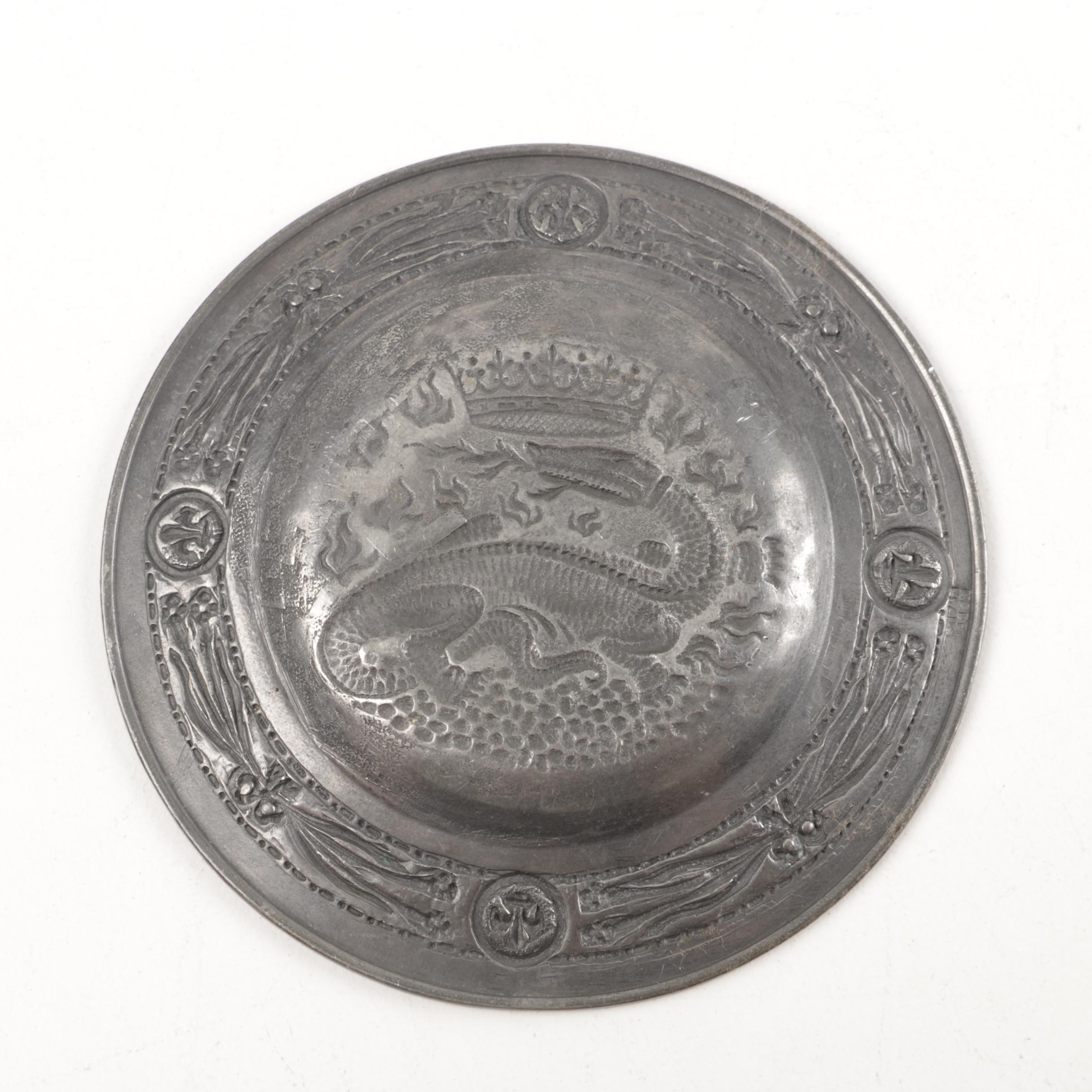 Silver Plate and Pewter Dishes with Dutch Tin