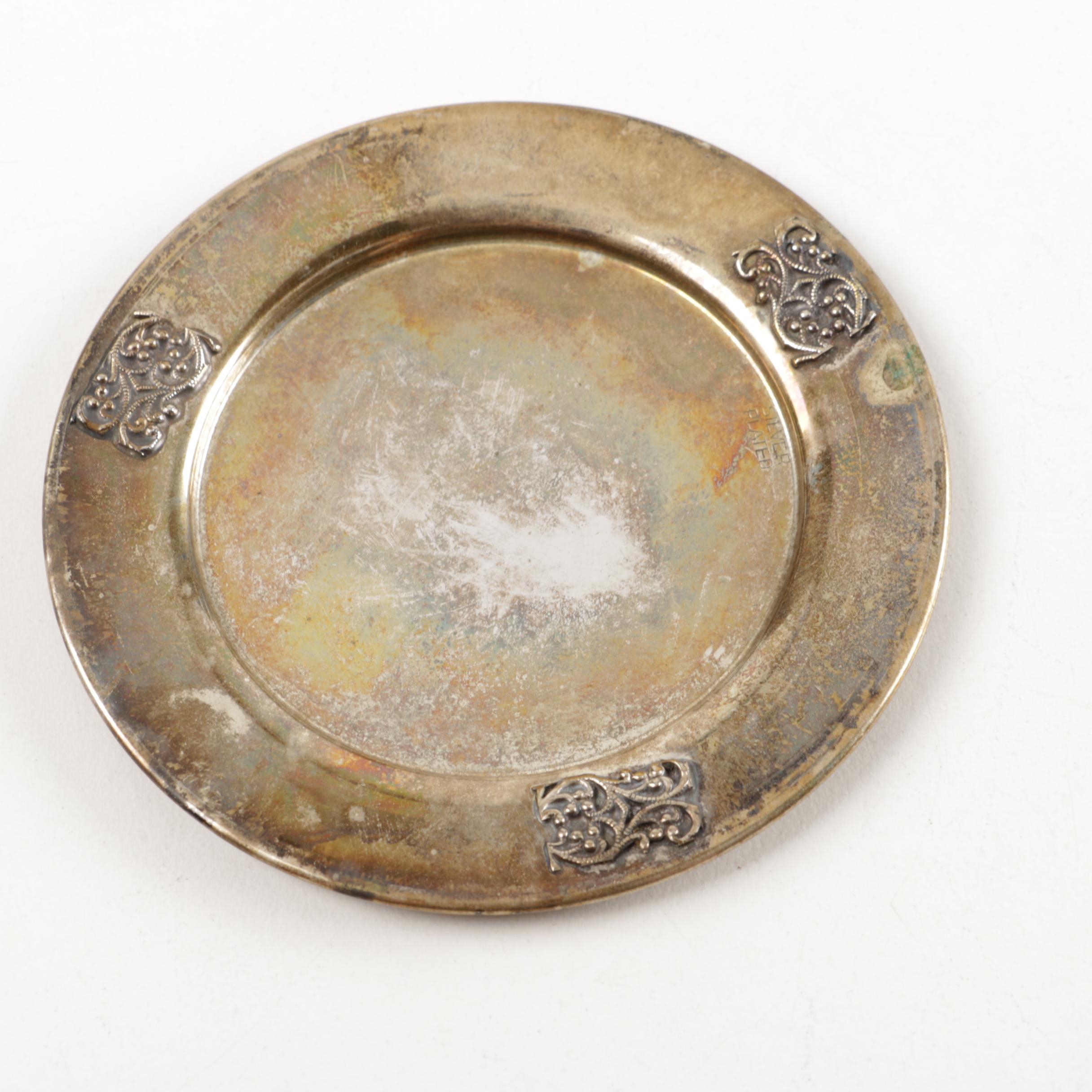 Silver Plate and Pewter Dishes with Dutch Tin