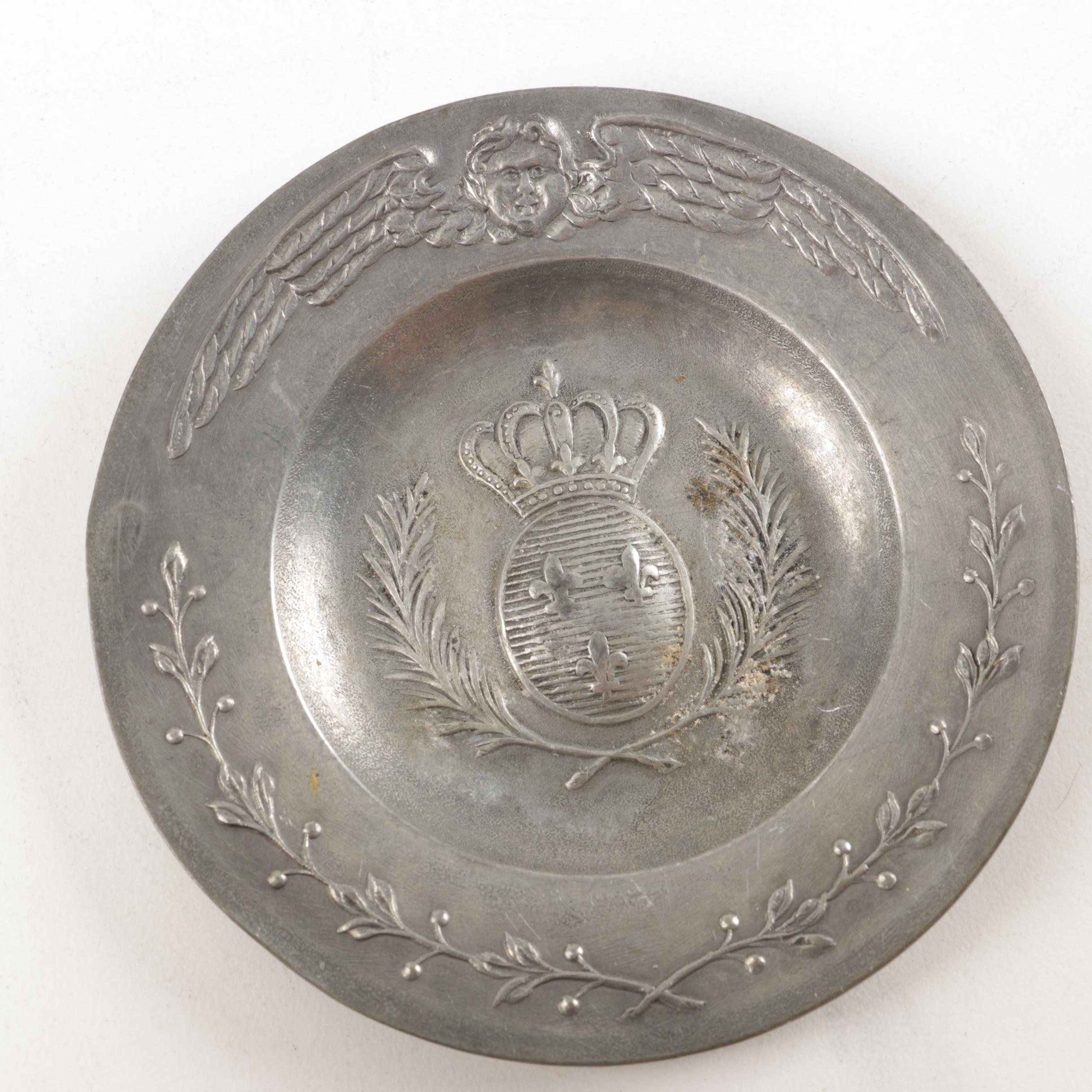 Silver Plate and Pewter Dishes with Dutch Tin
