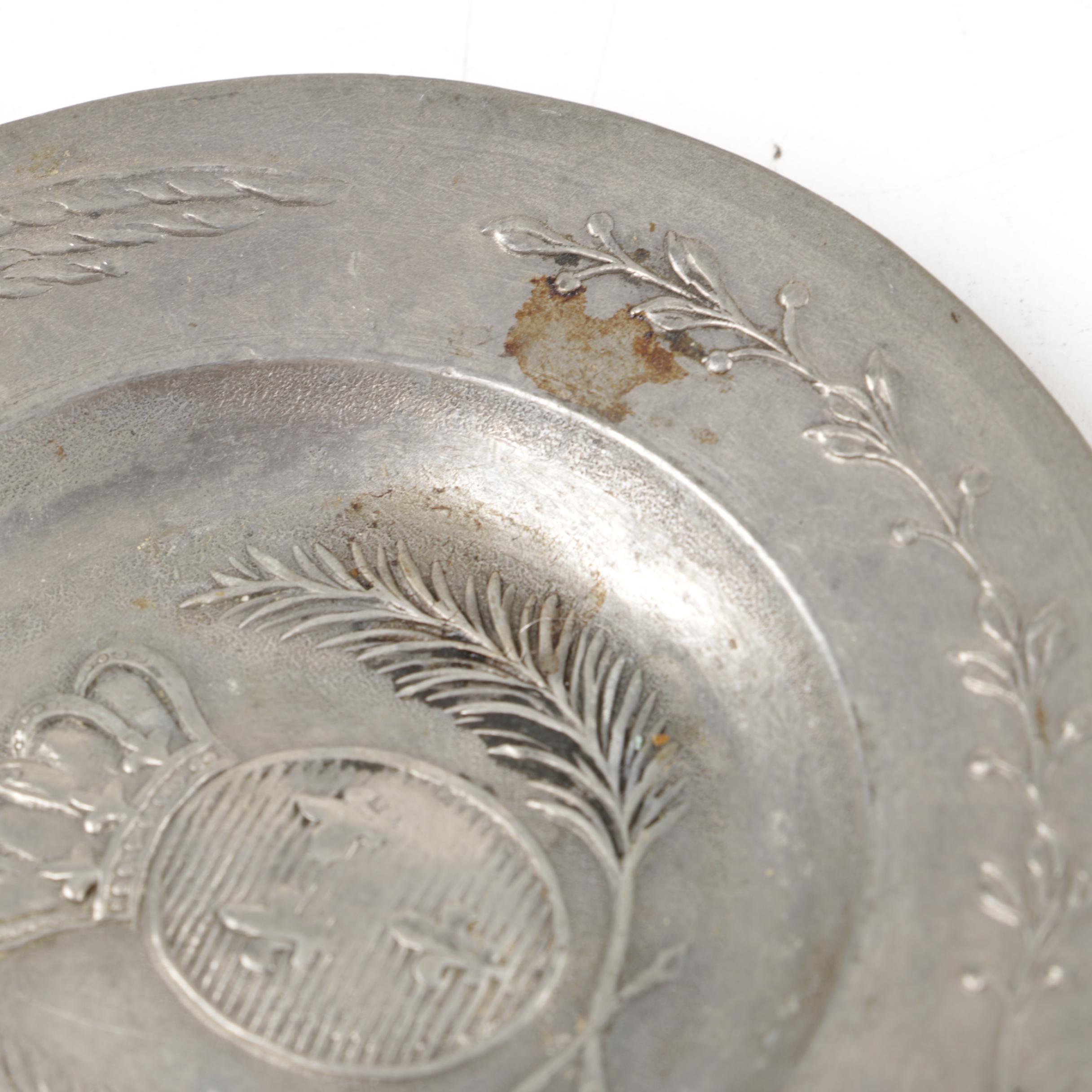 Silver Plate and Pewter Dishes with Dutch Tin