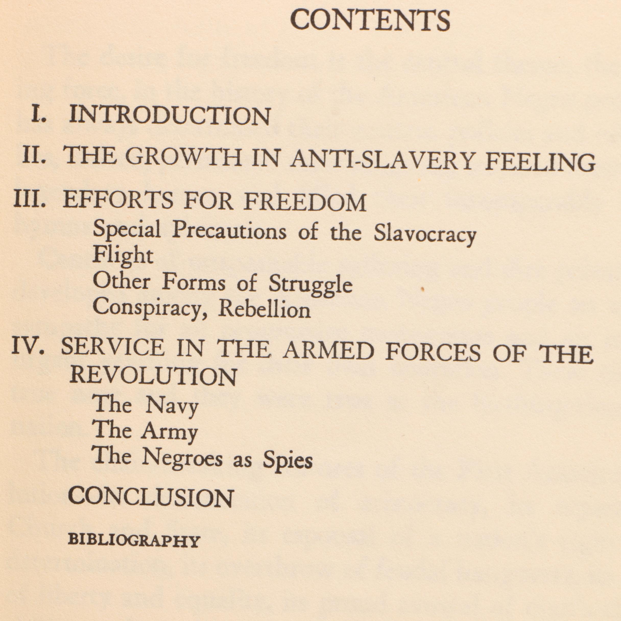 1940 "The Negro in the American Revolution" by Herbert Apthekerg
