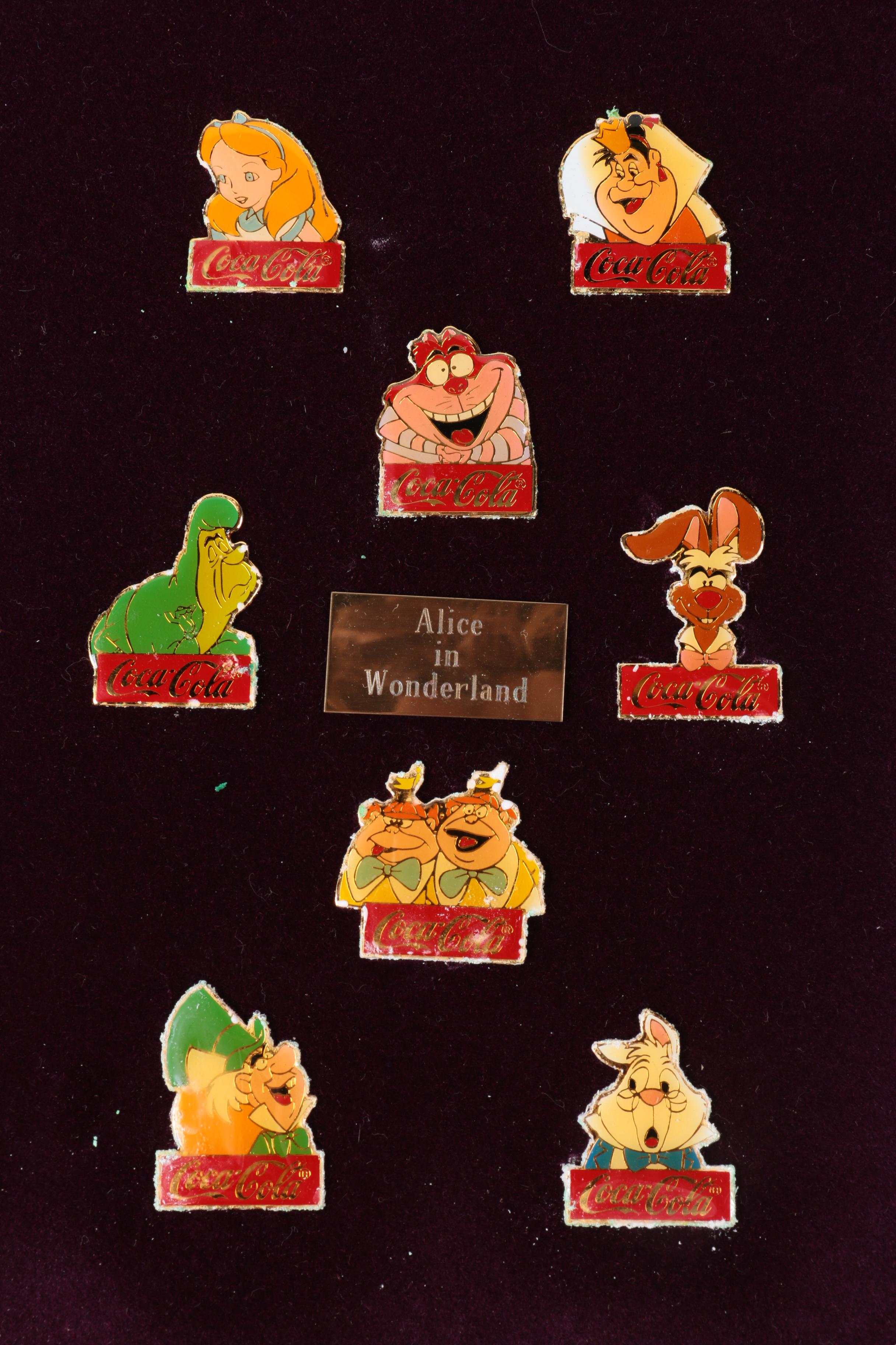 Collection of Disney and Coca-Cola Metal Pins