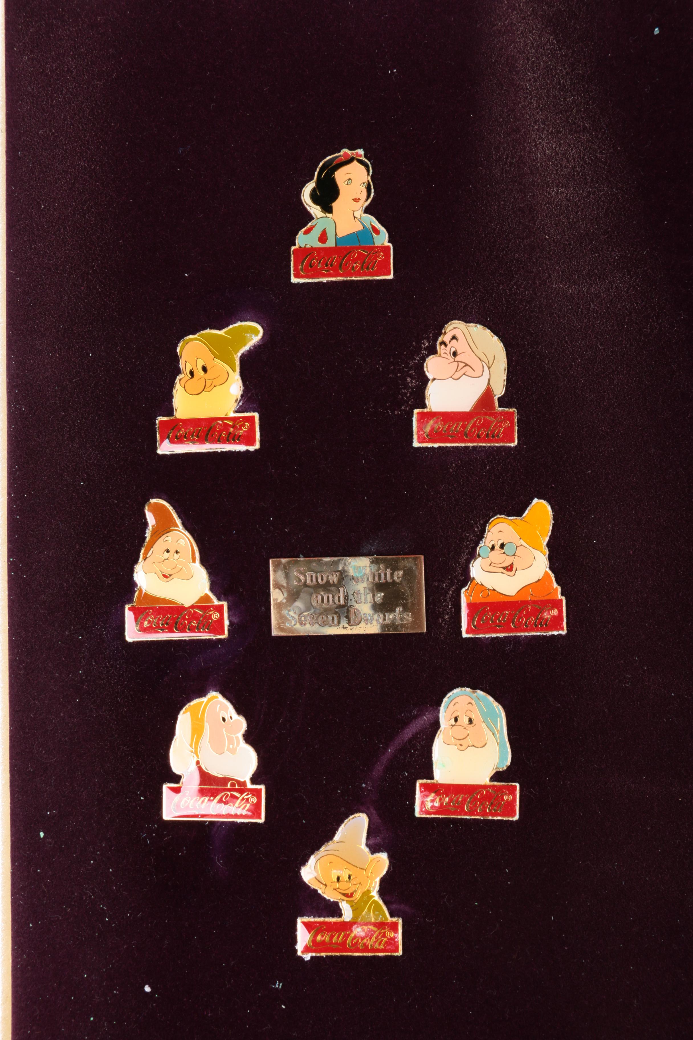 Collection of Disney and Coca-Cola Metal Pins