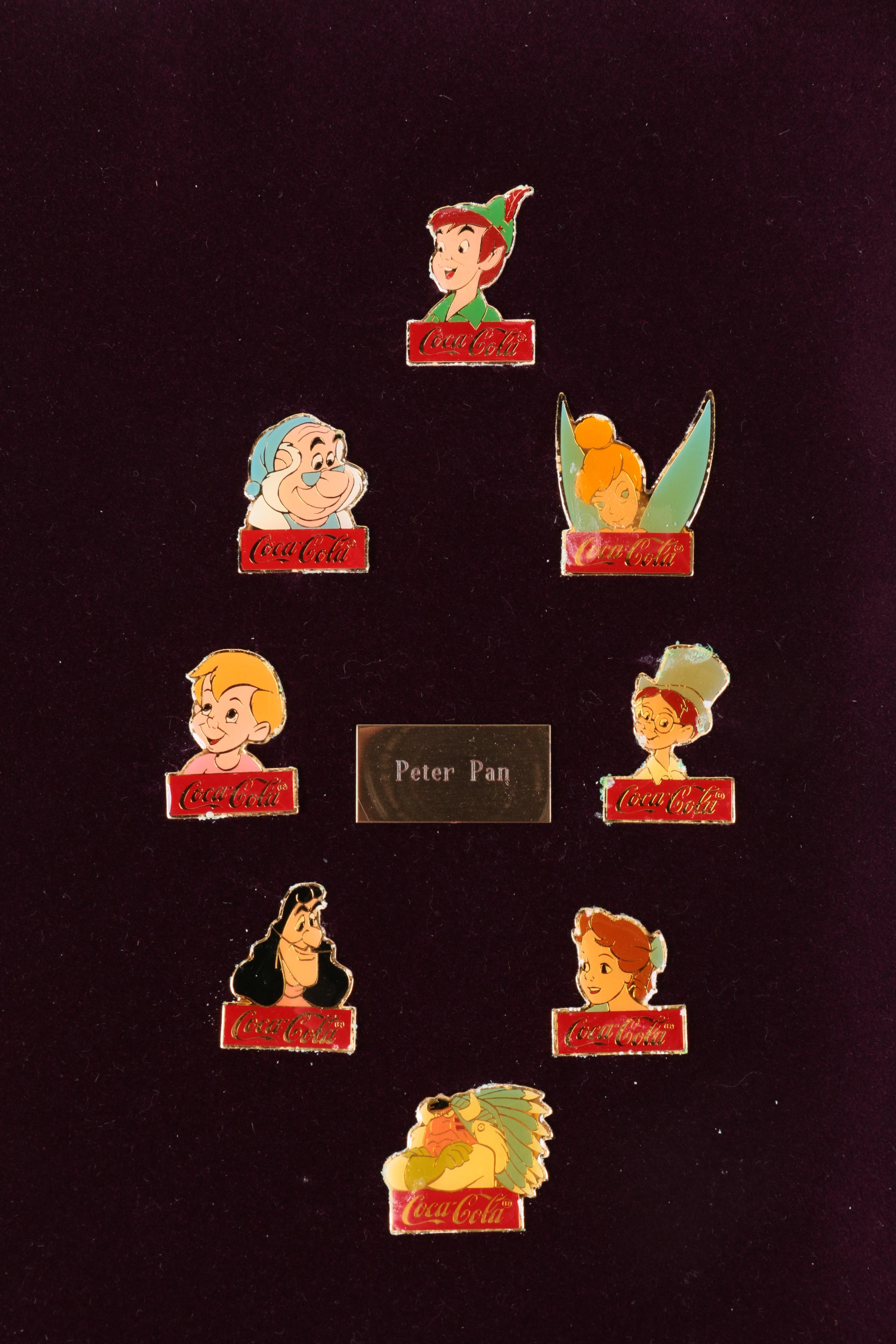 Collection of Disney and Coca-Cola Metal Pins