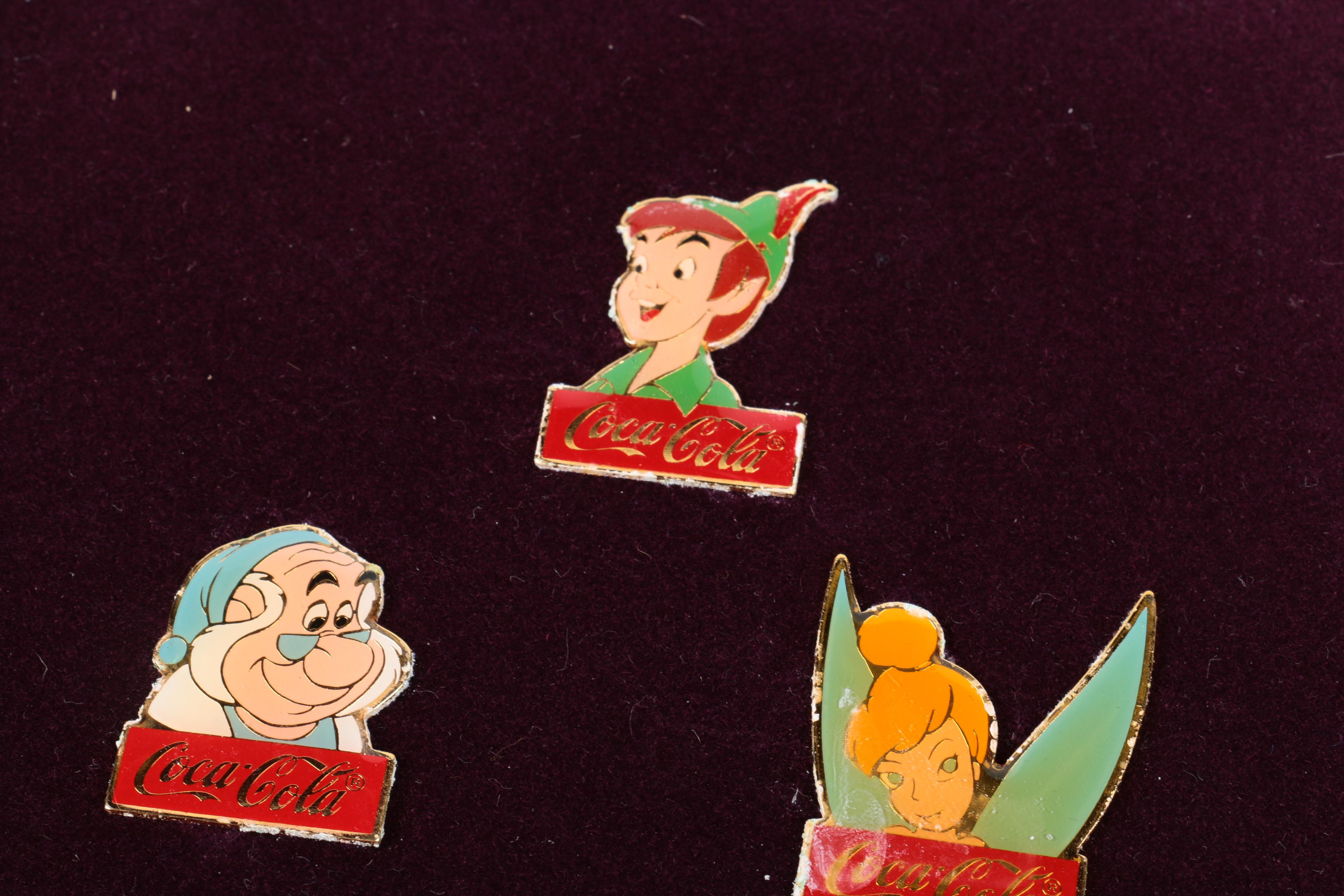 Collection of Disney and Coca-Cola Metal Pins