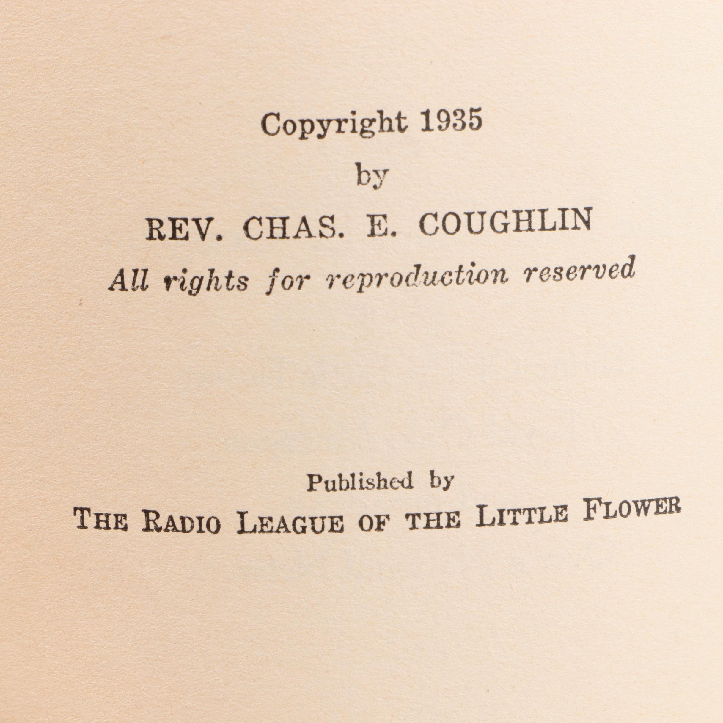 1935 "A Series of Lectures on Social Justice"