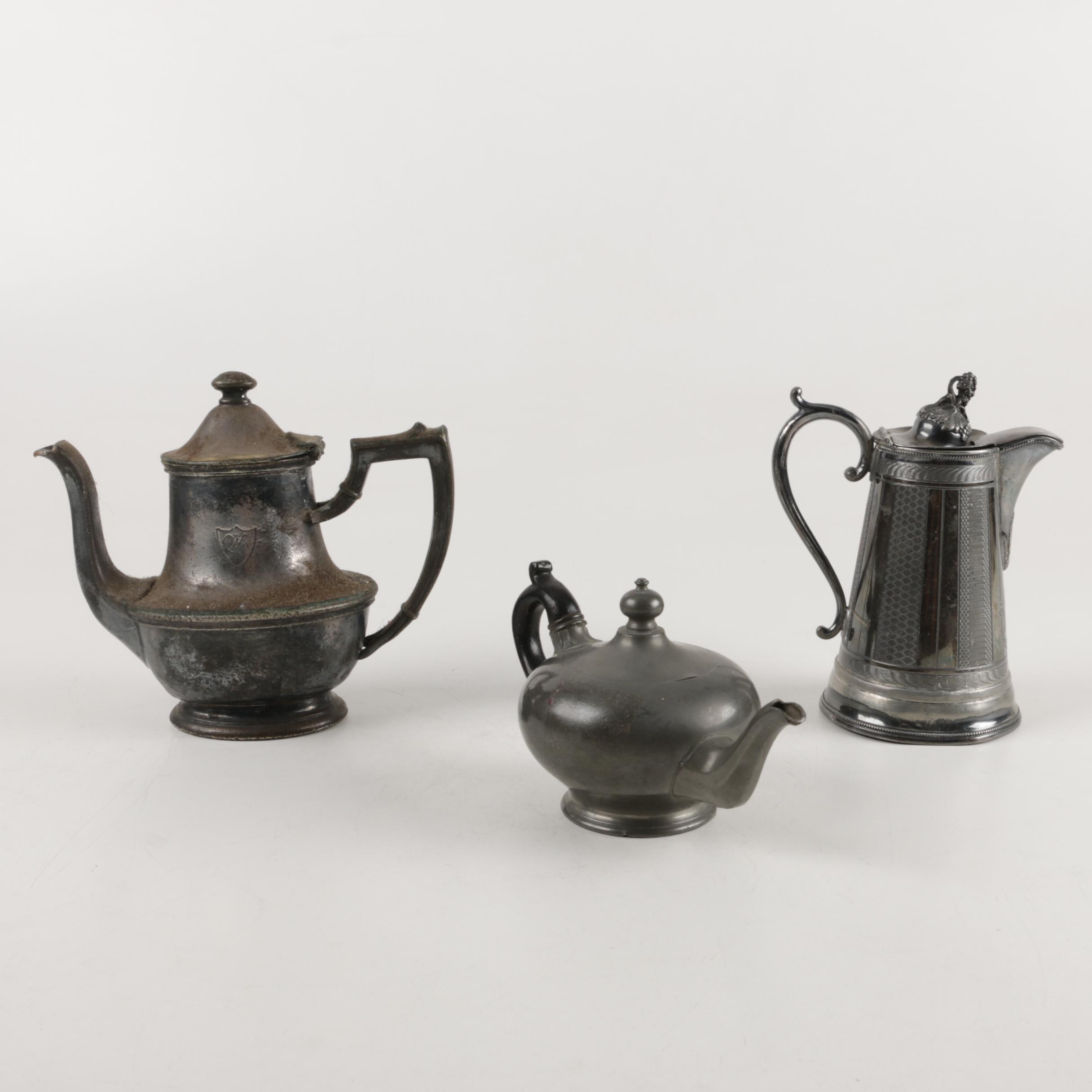 Silver-Plated Coffee and Teapots Including James Dixon & Son