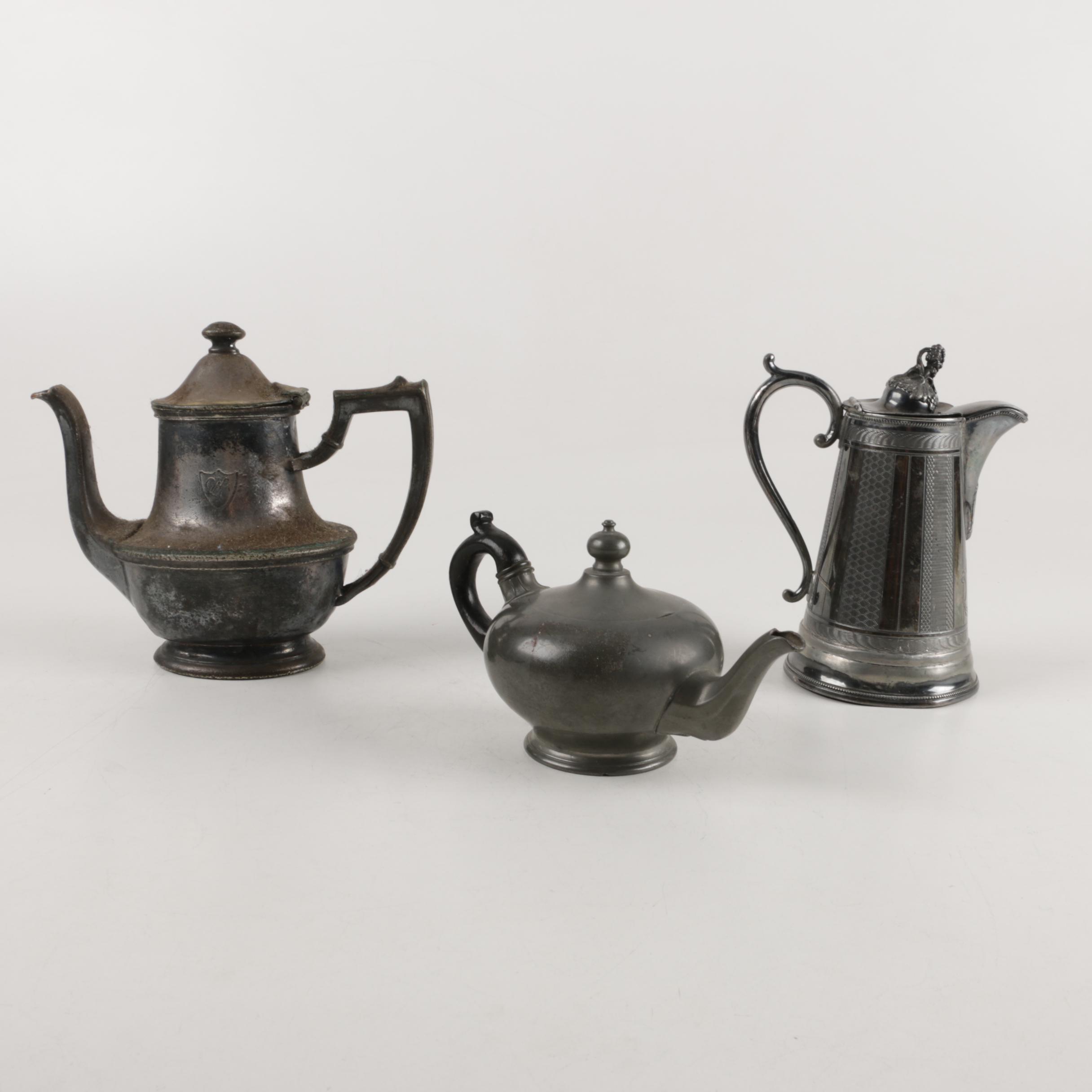 Silver-Plated Coffee and Teapots Including James Dixon & Son