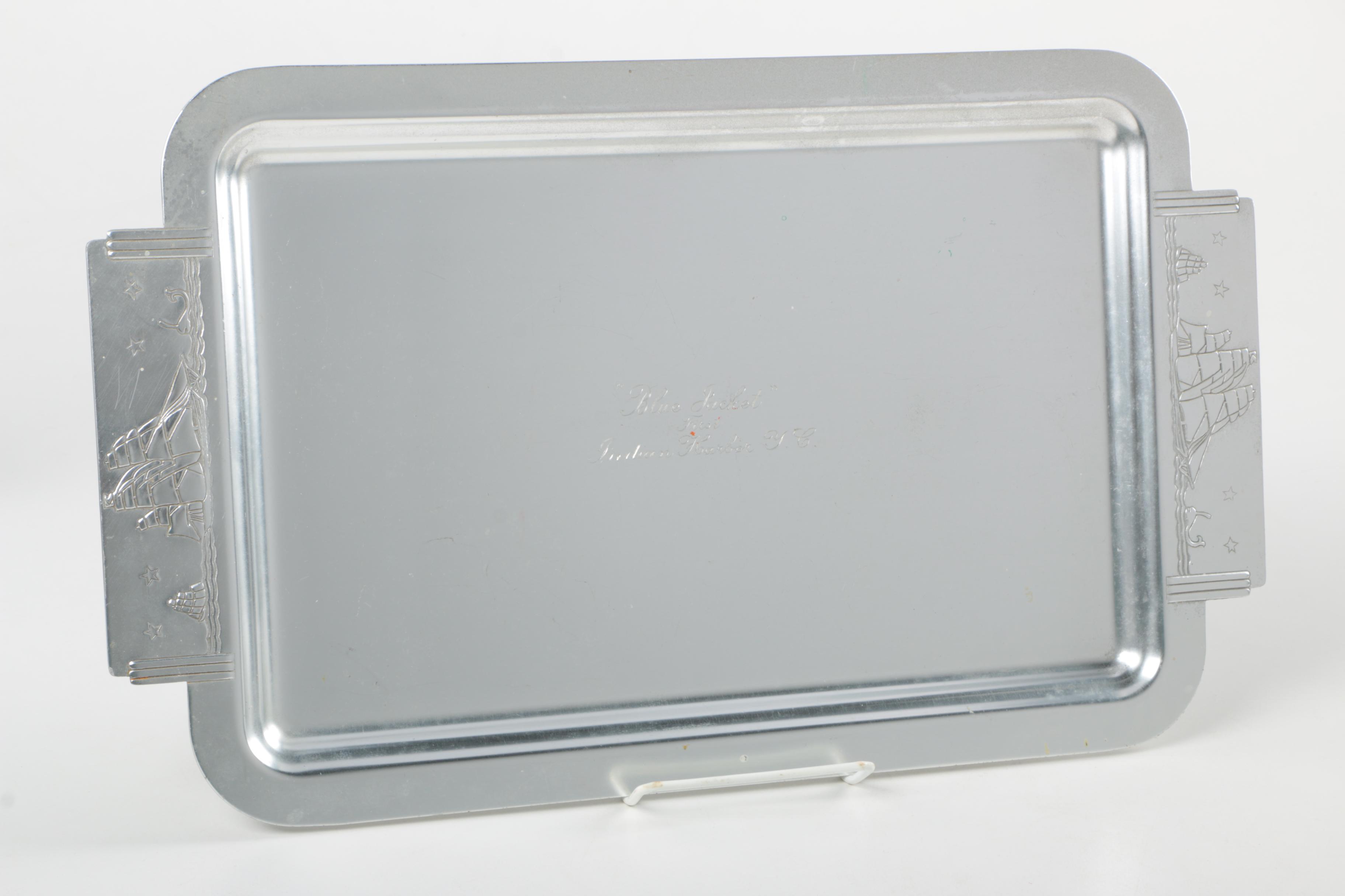 Pewter Candlesticks and Other Assorted Metal Decor