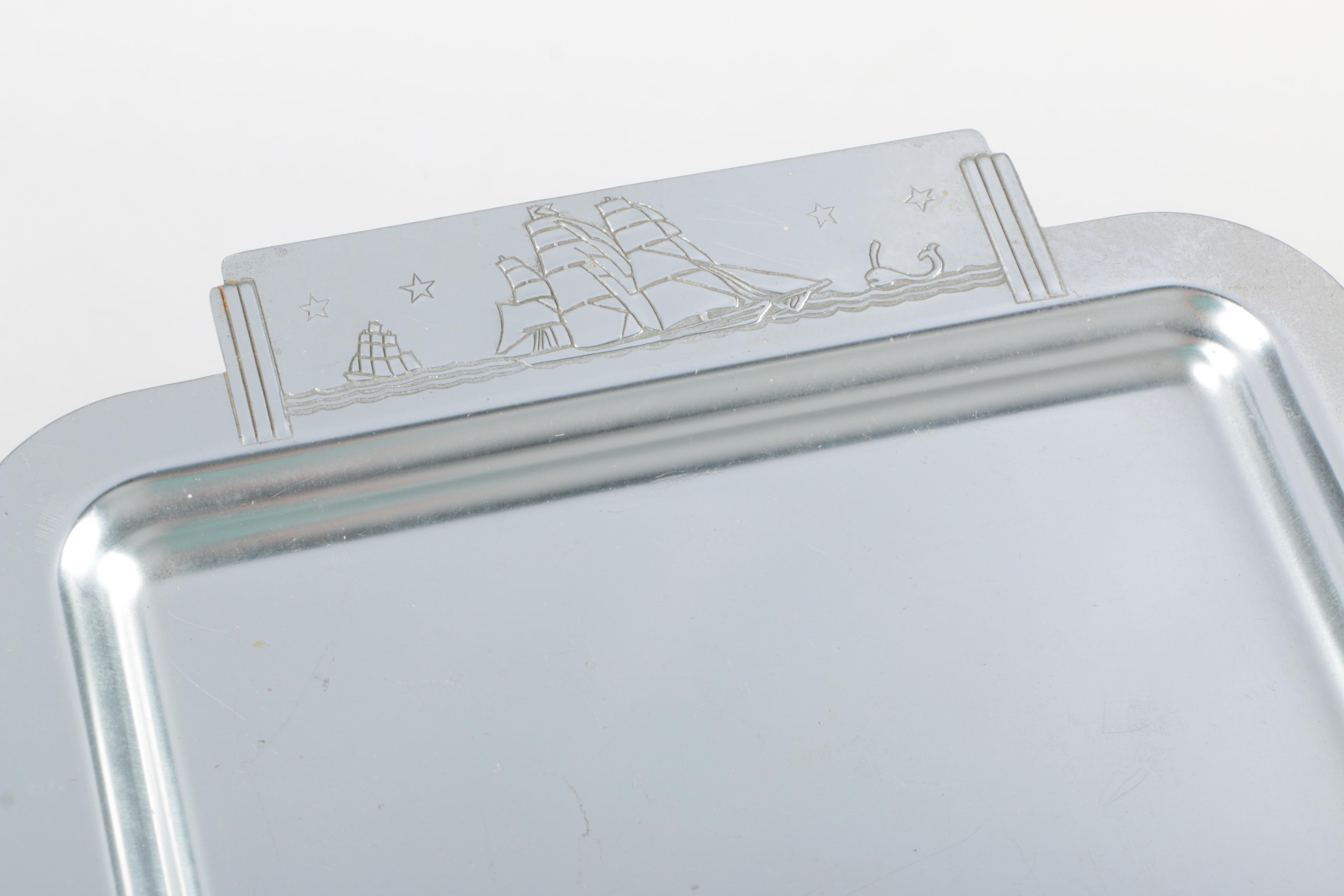 Pewter Candlesticks and Other Assorted Metal Decor