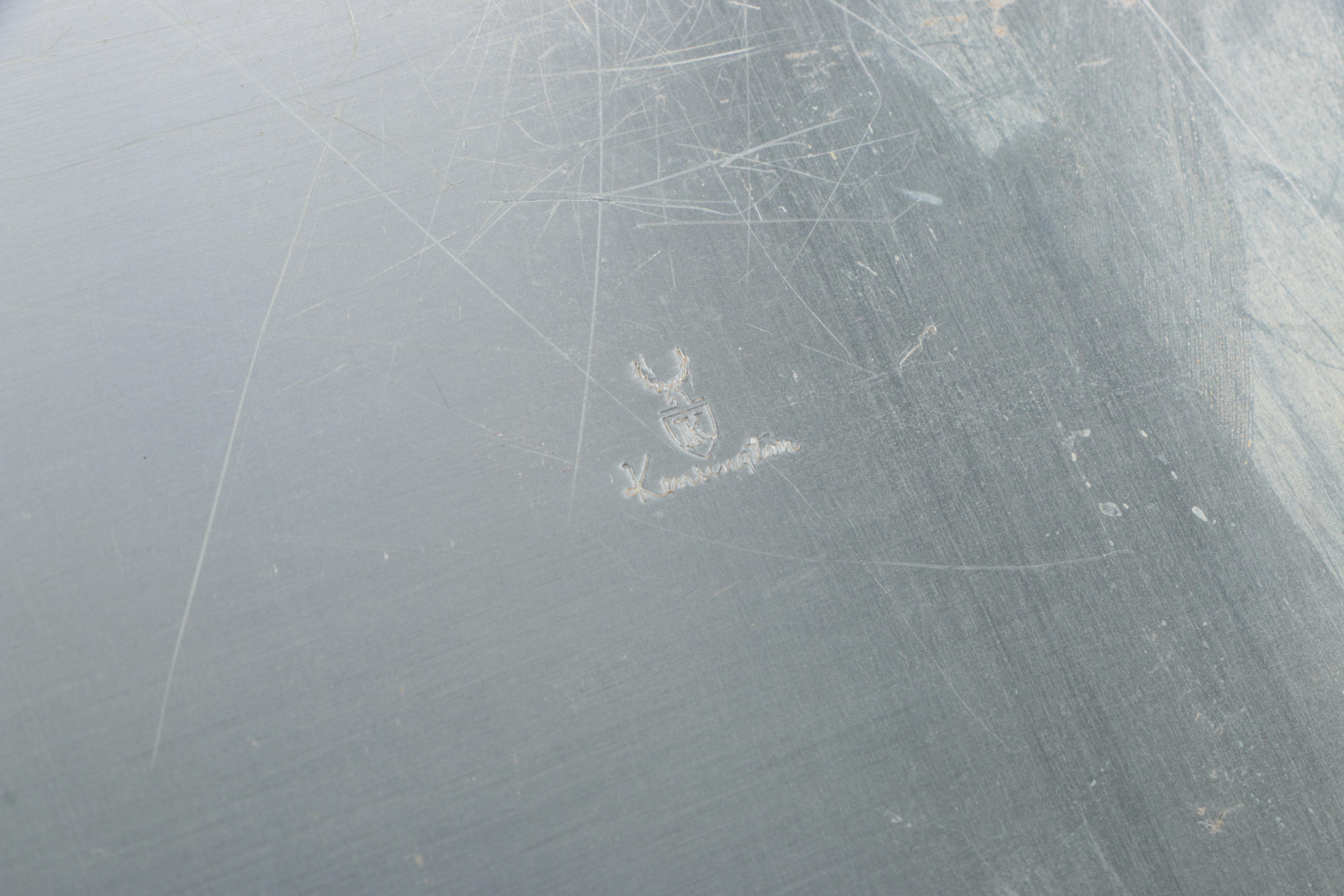 Pewter Candlesticks and Other Assorted Metal Decor